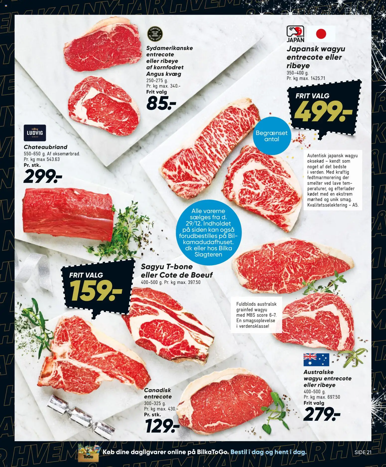 Bilka tilbudsavis – gyldig fra 25.12.2025 | Side: 22 | Produkter: Oksekød, Entrecote, Søm