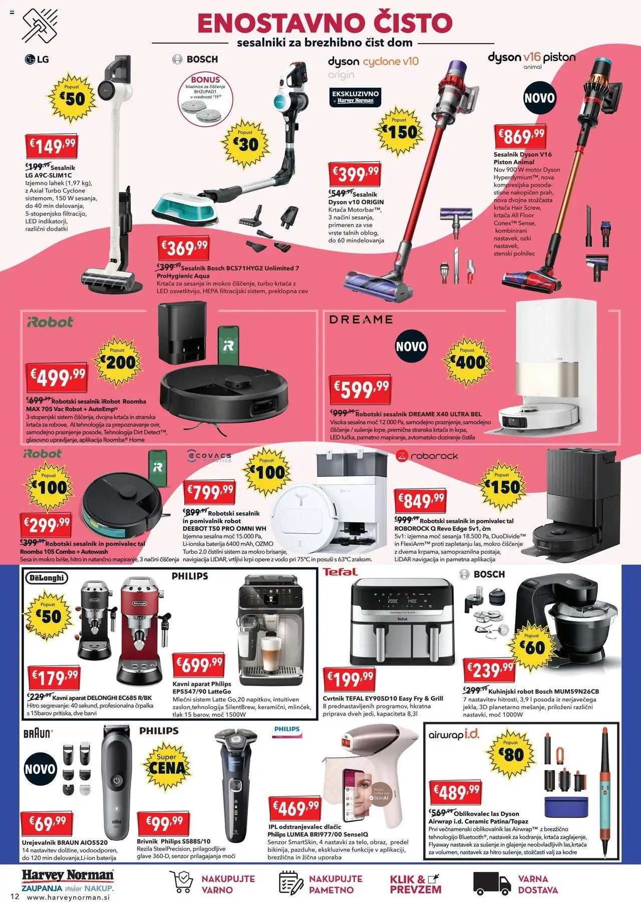 Novi Harvey Norman katalog ponudbe – veljaven od 02.10.2025 | Stran: 12 | Izdelki: Baterija, Črpalka, Robot, Sesalnik