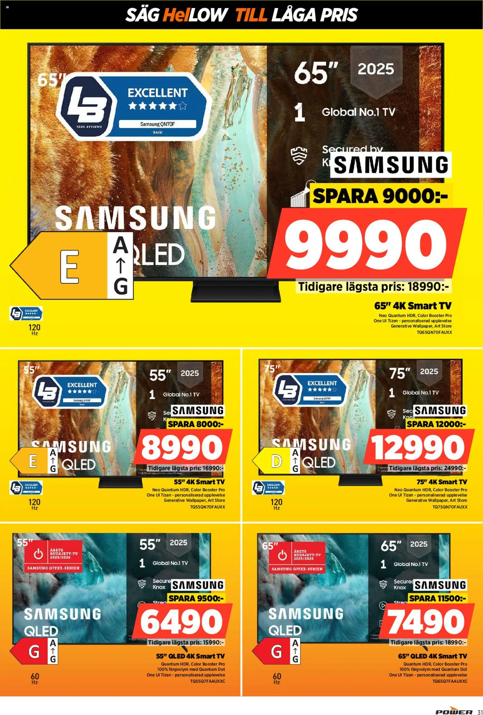 Power reklamblad aktuell från 05.01.2026 | Sida: 31 | Produkter: Såg, Smart tv, Tv