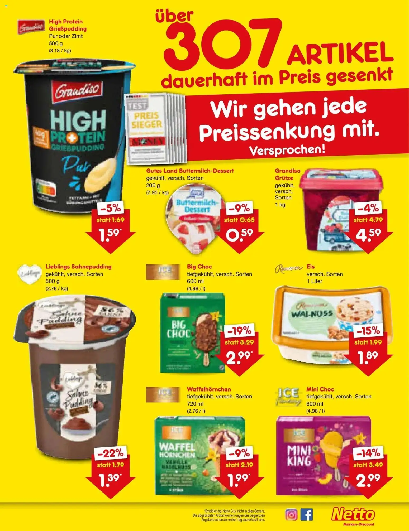Netto Marken-Discount Prospekt Gemmingen	 – gültig ab 13.04.2026 | Seite: 52 | Produkte: Buttermilch, Eis