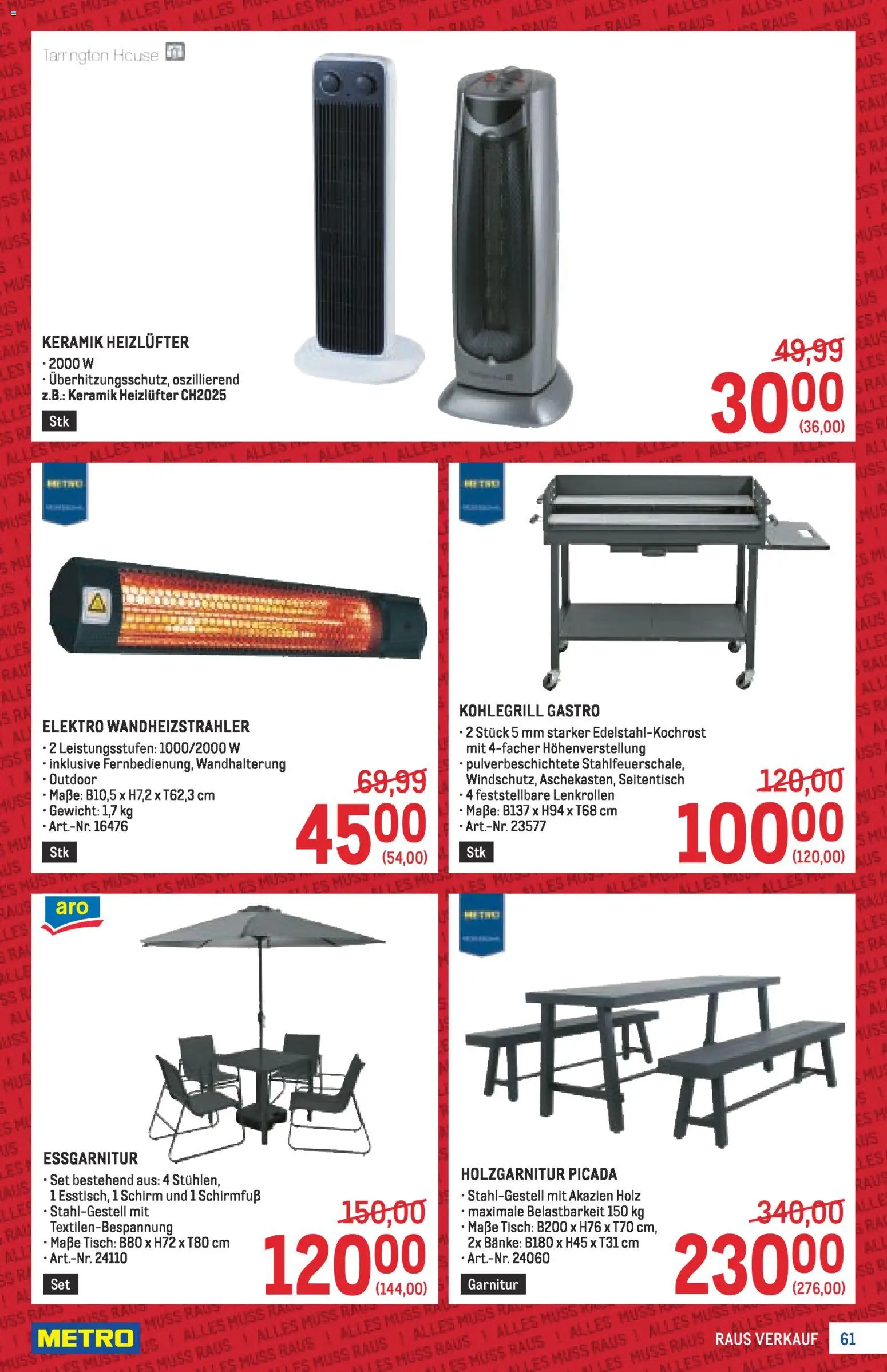 Metro Profi gültig ab 22.01.2026 | Seite: 61 | Produkte: Gewicht, Tisch