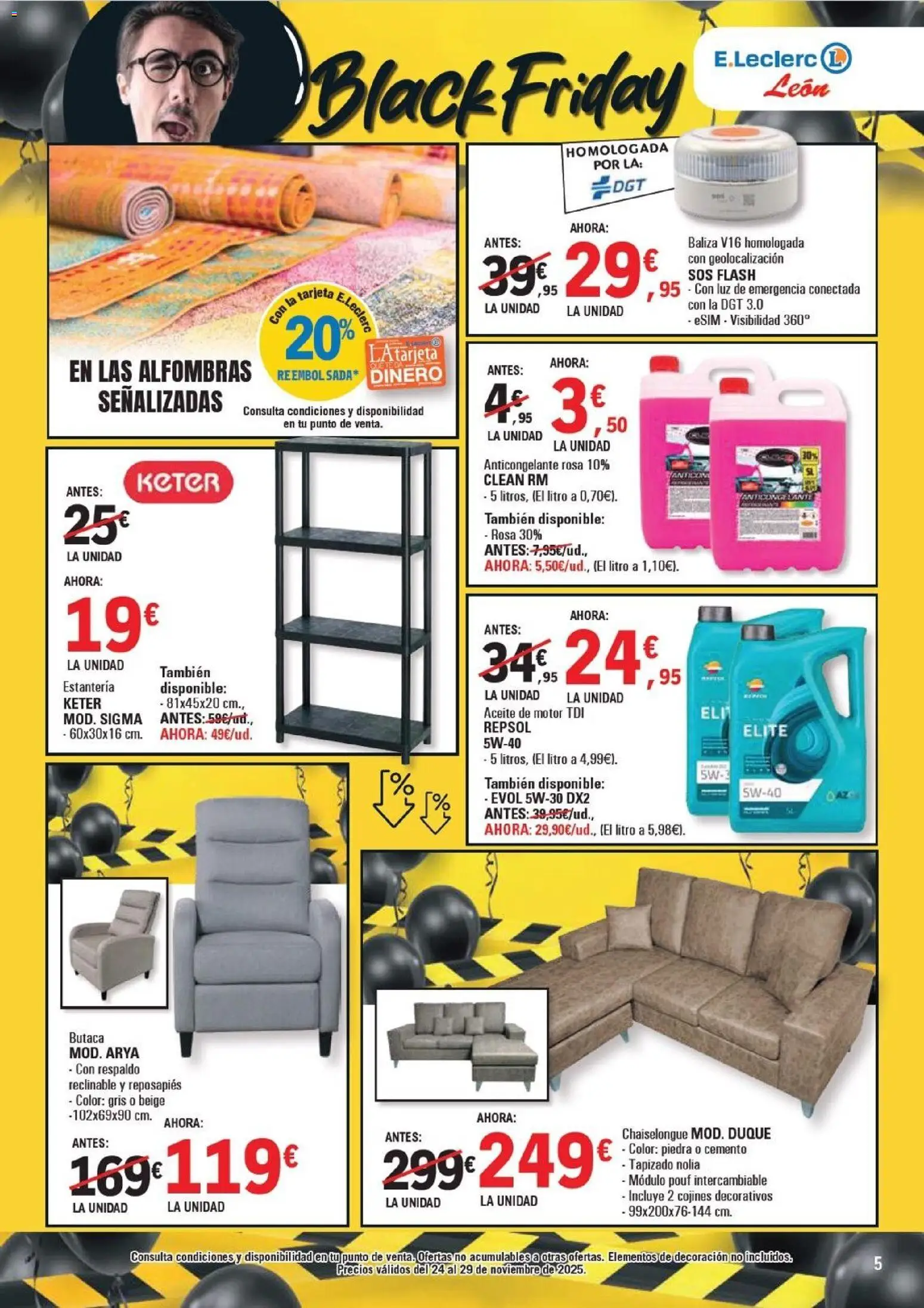E.Leclerc - Black Friday │ válido desde el 24.11.2025 | Página: 5 | Productos: Aceite, Reposapiés