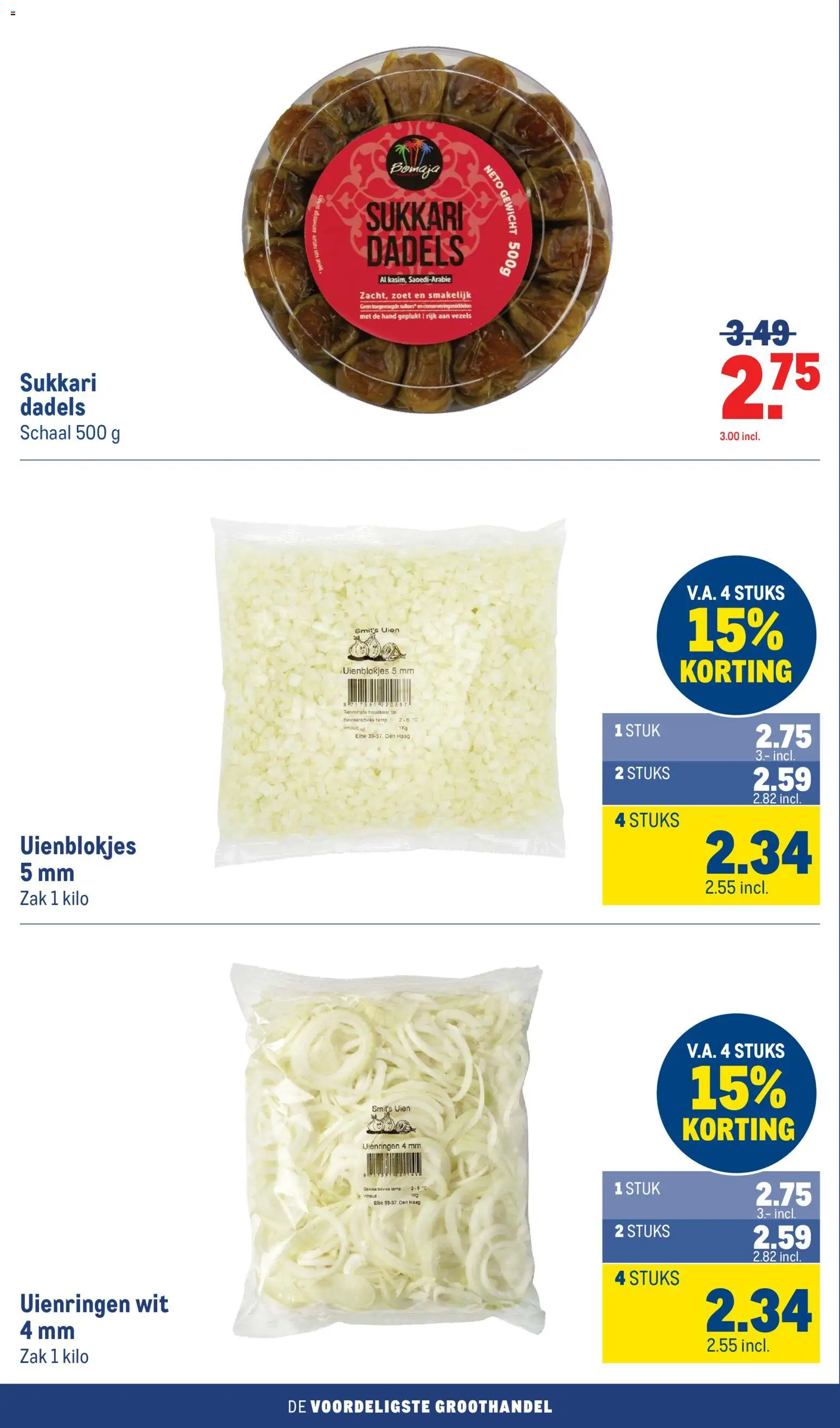 {H1} | Pagina: 74 | Producten: Schaal, Zak, Gewicht, Dadels