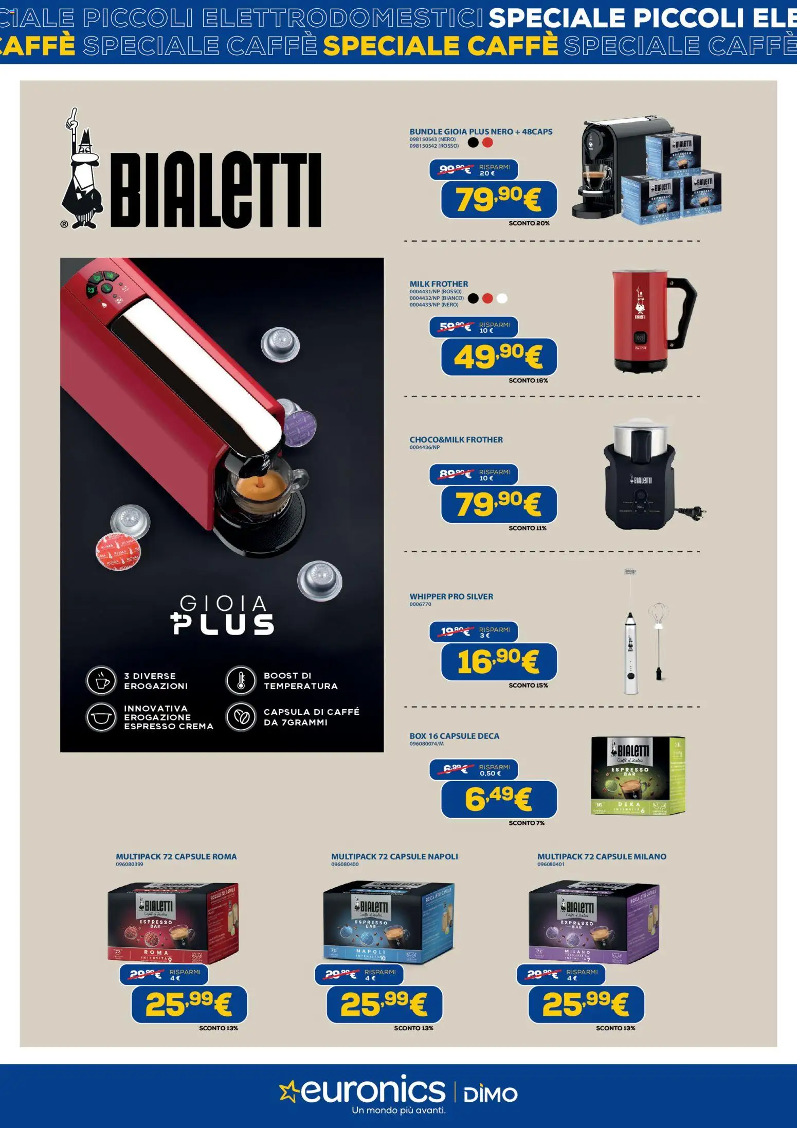 Volantino Euronics del 09.03.2026 | Pagina: 5 | Prodotti: Crema, Caffè