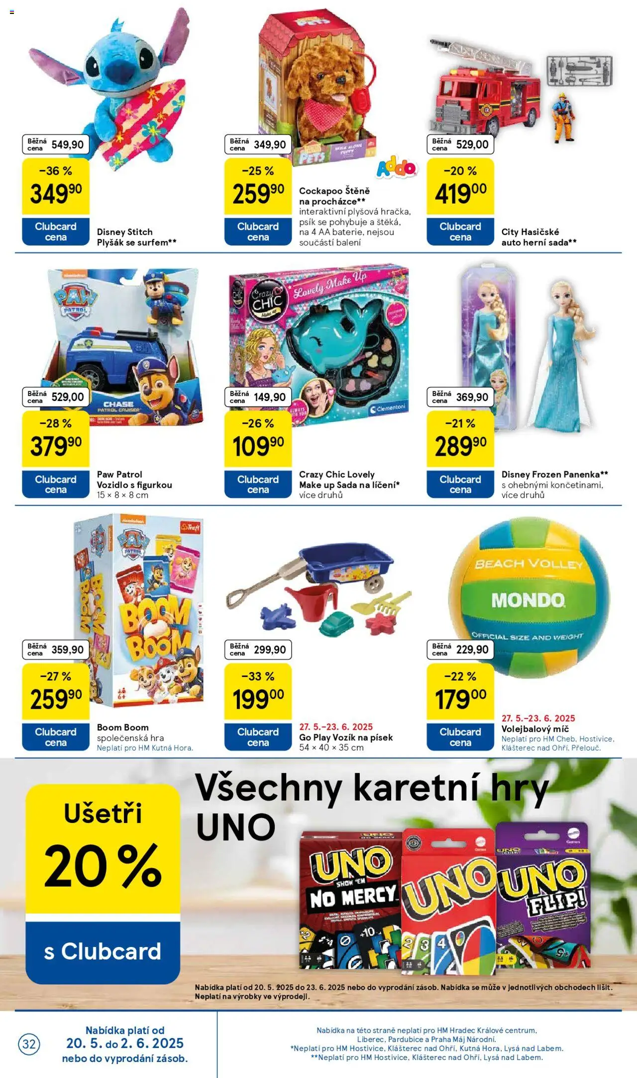 Tesco leták - Hypermarket od 28.05.2025 | Strana: 32 | Produkty: Panenka, Volejbalový míč, Písek, Stitch