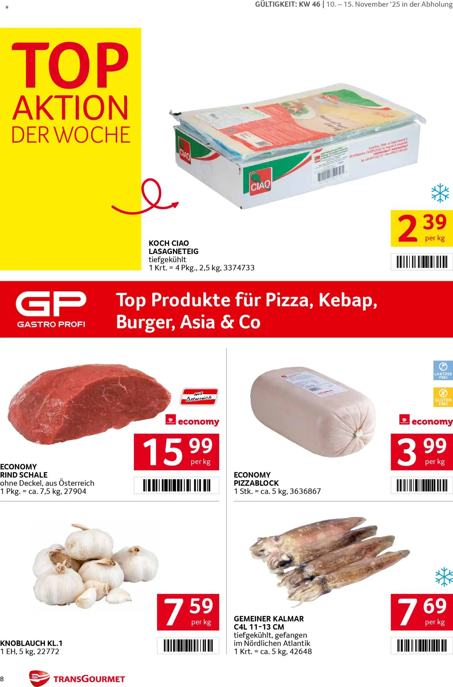 Transgourmet Flugblatt gültig ab 10.11.2025 | Seite: 8 | Produkte: Knoblauch