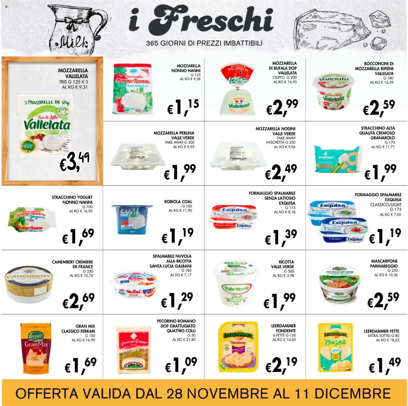 Volantino Coal del 28.11.2025 | Pagina: 8 | Prodotti: Yogurt, Mascarpone, Pecorino Romano, Pecorino