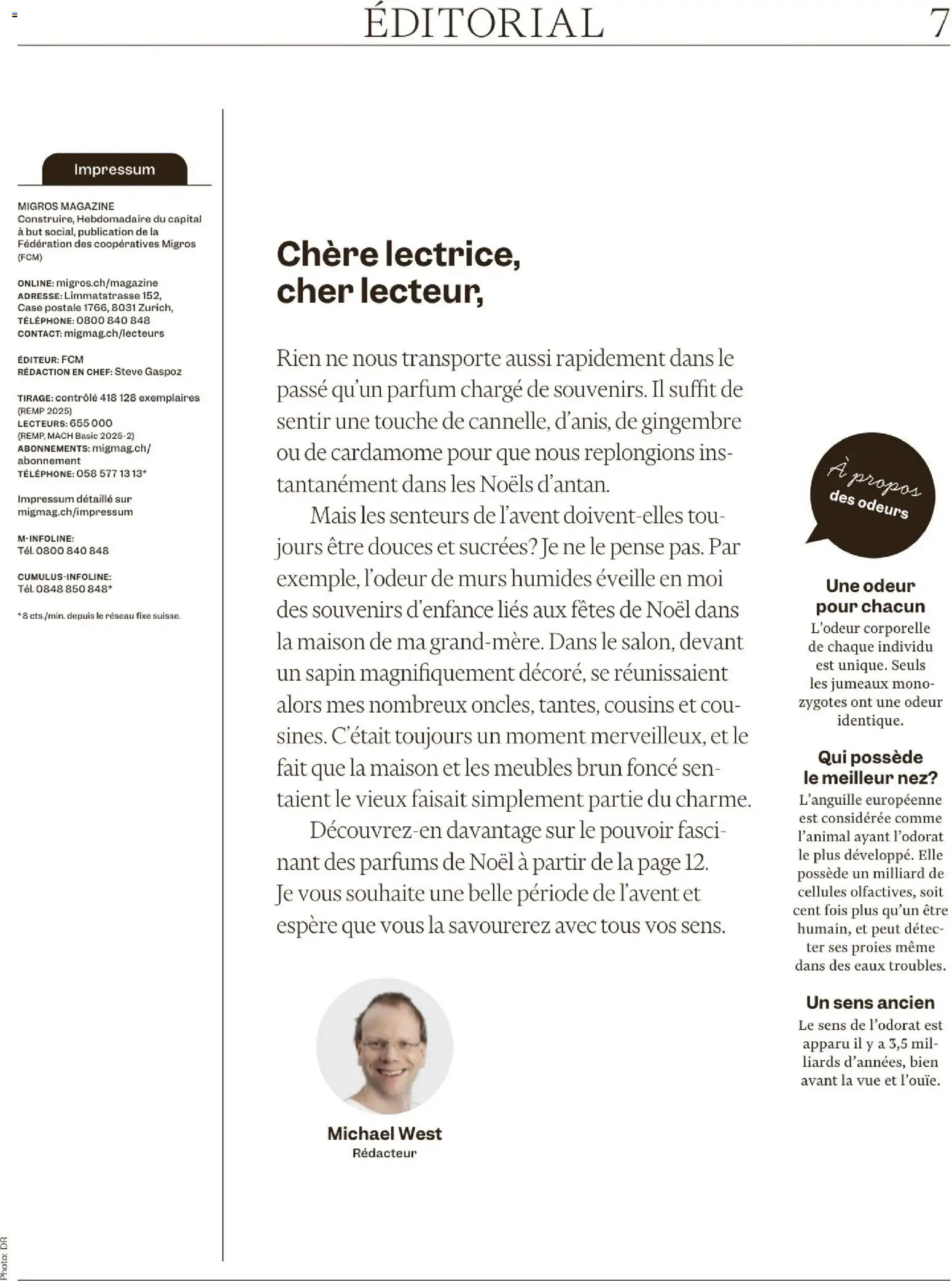 Migros Magazine FR – gültig ab 02.12.2025 | Seite: 7 | Produkte: Parfüm