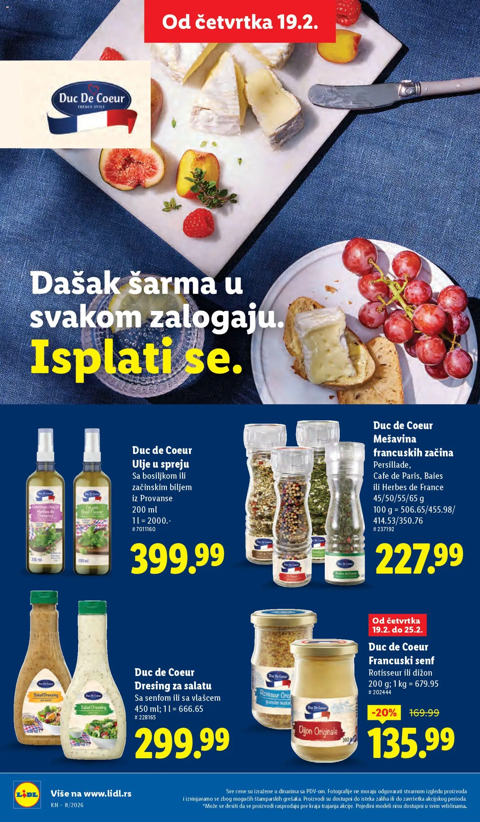 Lidl katalog - važi od 19.02.2026 | Strana: 40 | Proizvode: Senf, Ulje u spreju, Ulje