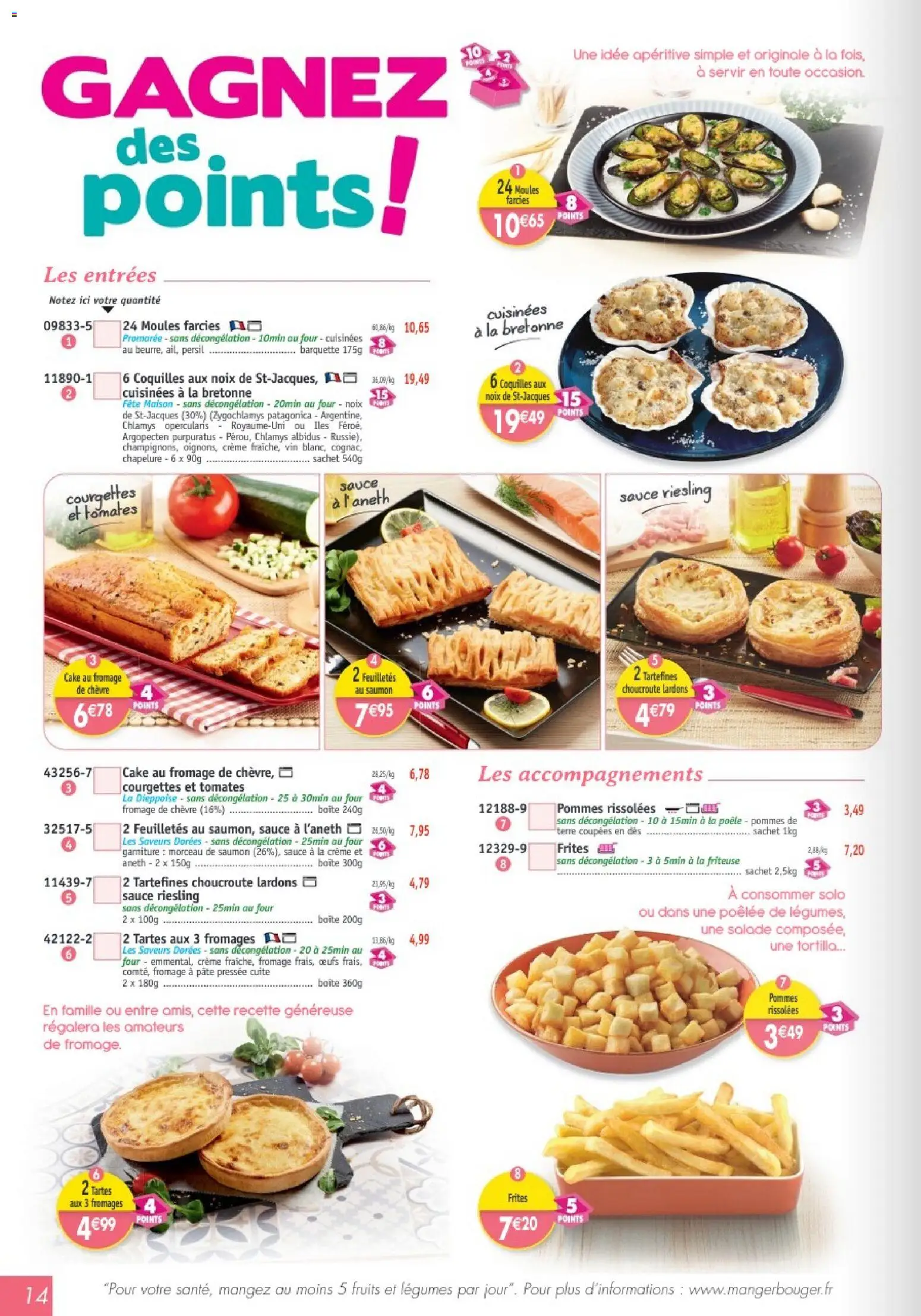 {H1} | Page: 14 | Produits: Fromage de chèvre, Vin, Tomates, Chapelure