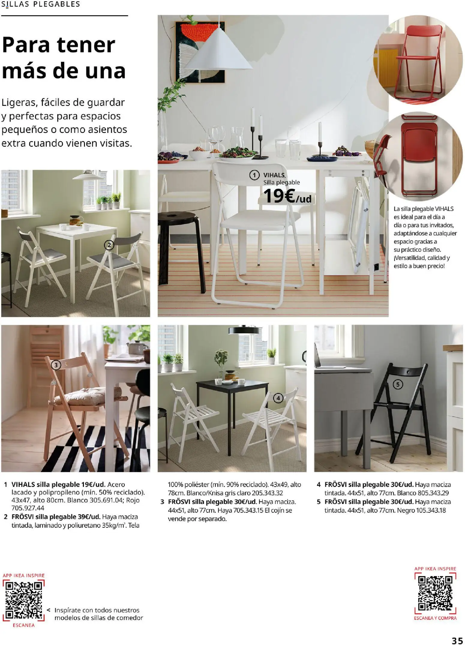 Catálogo IKEA Comedores │ válido desde el 06.03.2026 | Página: 35 | Productos: Cojín, Silla