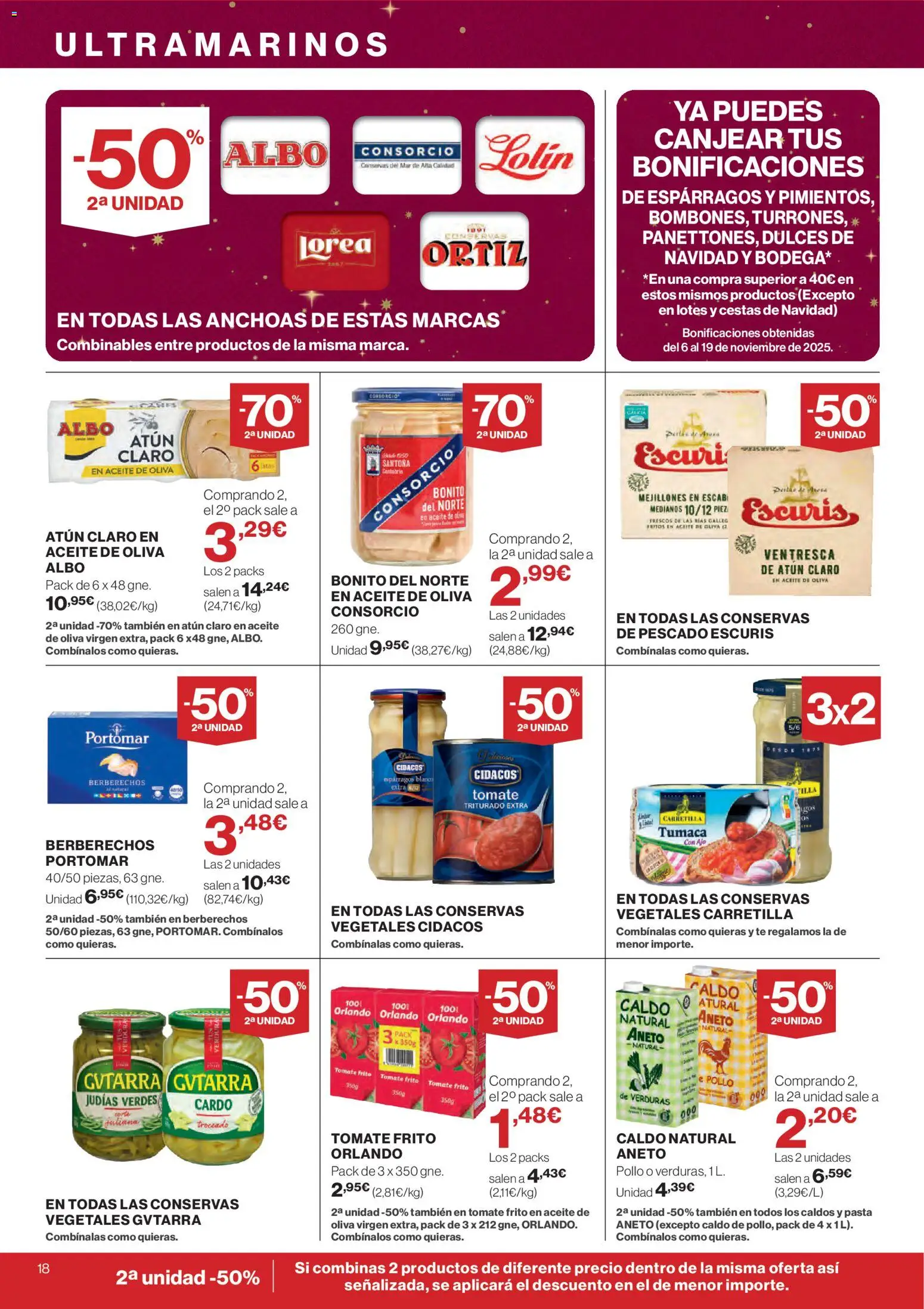 Supercor folleto │ válido desde el 20.11.2025 | Página: 18 | Productos: Aceite, Pescado, Atún claro, Tomate triturado