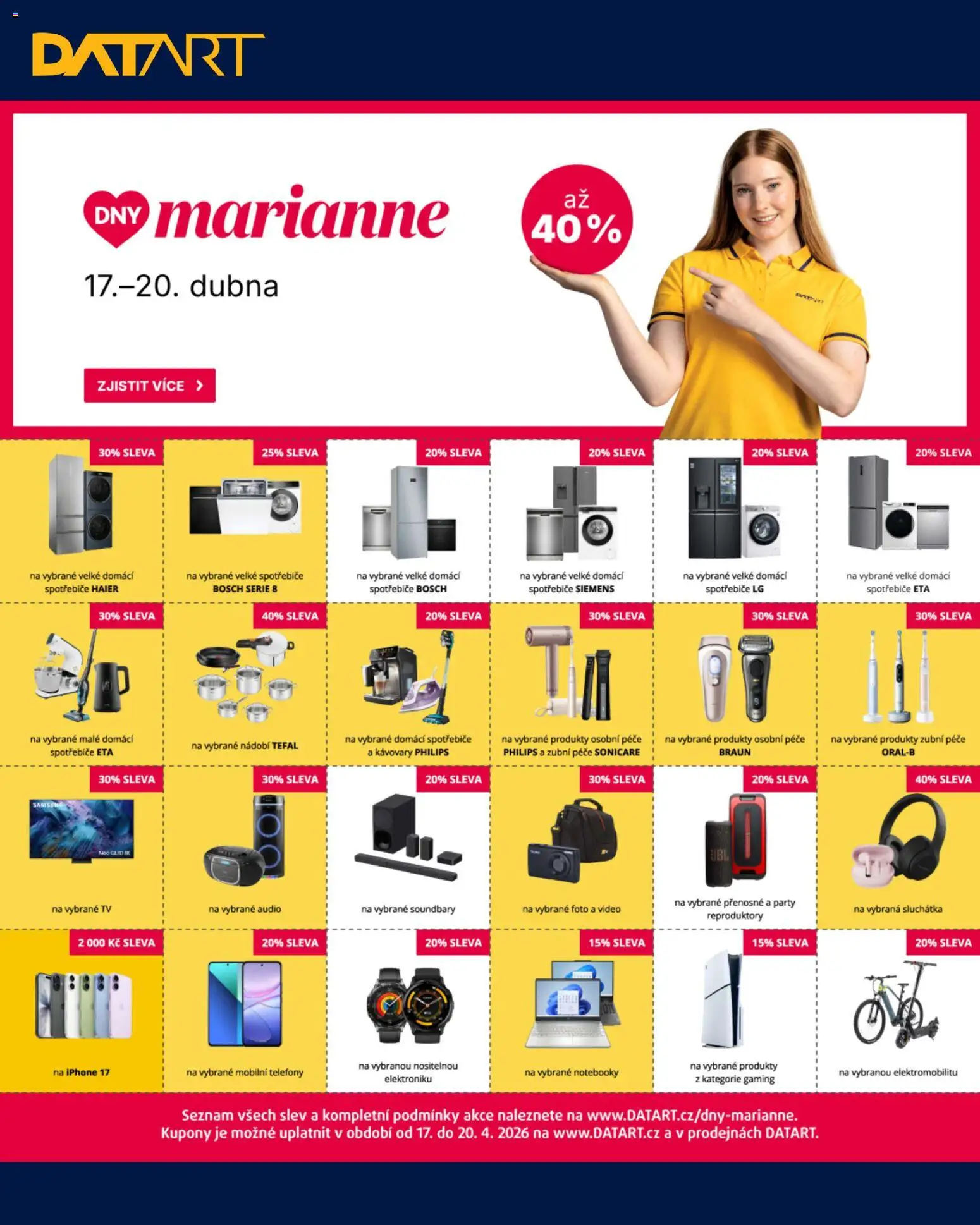Datart leták od 17.04.2026 | Strana: 5 | Produkty: Nádobí, Video, Sluchátka, Tefal