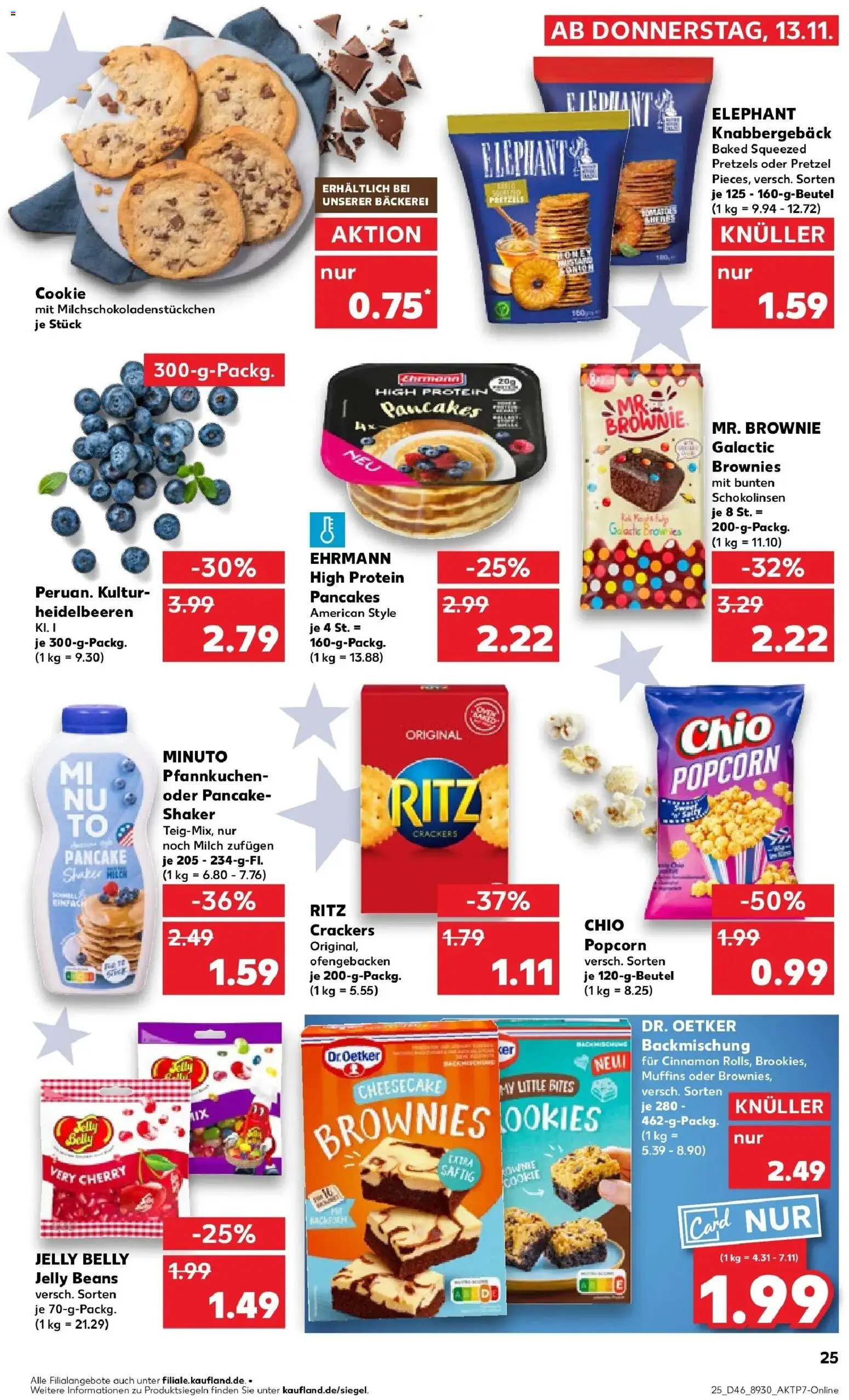 Kaufland prospekt Ulm	 – gültig ab 13.11.2025 | Seite: 25 | Produkte: Bäckerei, Milch, Pfannkuchen, Heidelbeeren