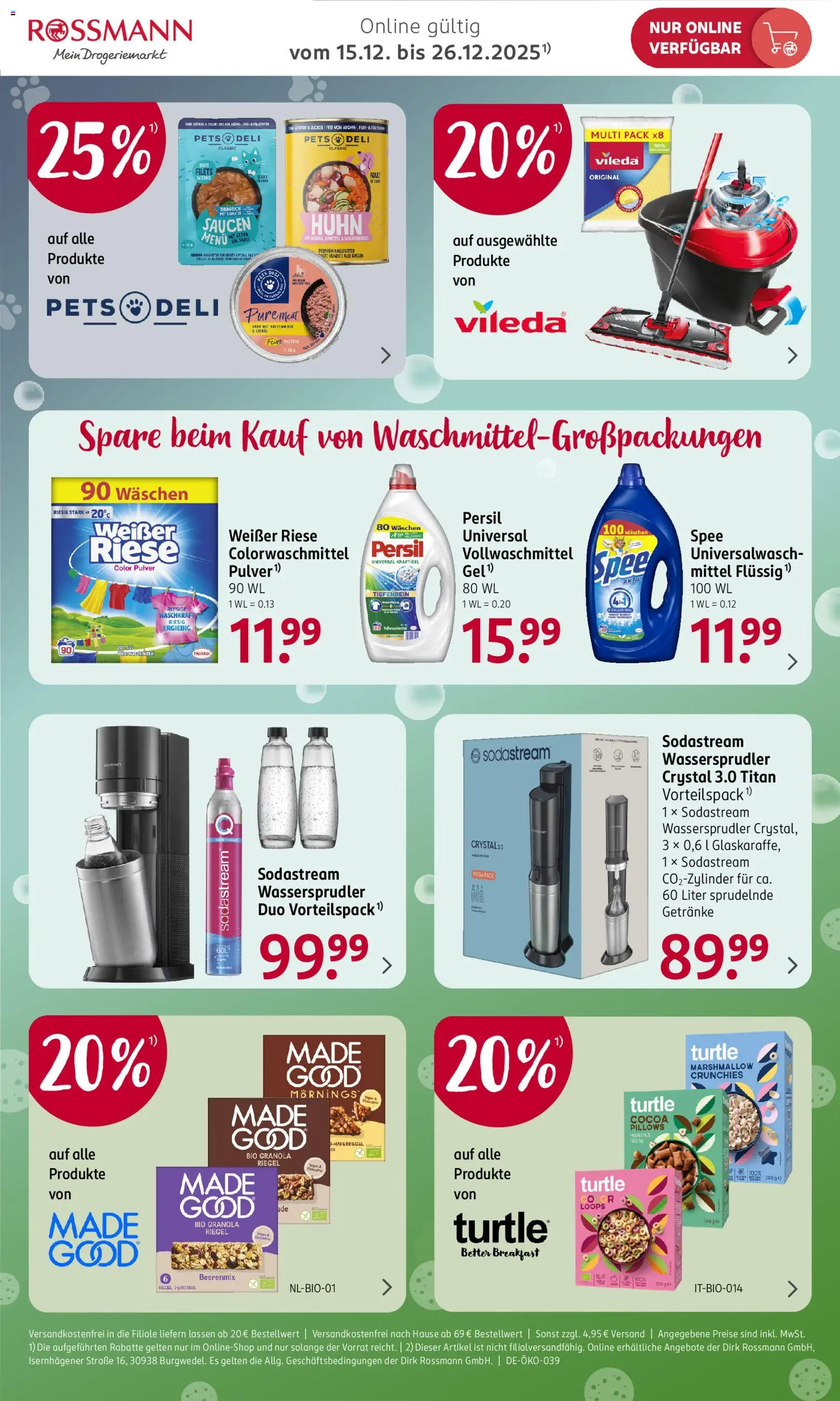 Rossmann Onlineprospekt – gültig ab 15.12.2025 | Seite: 5 | Produkte: Thunfisch, Leinöl, Karotte, Sodastream