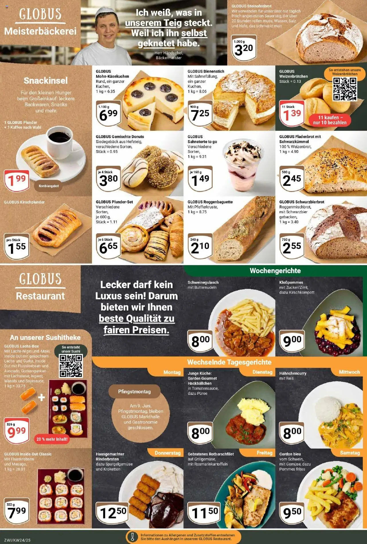 Globus prospekt Zwickau	 - gültig ab dem 08.06.2025 | Seite: 7 | Produkte: Küche, Pommes frites, Donuts, Lachs