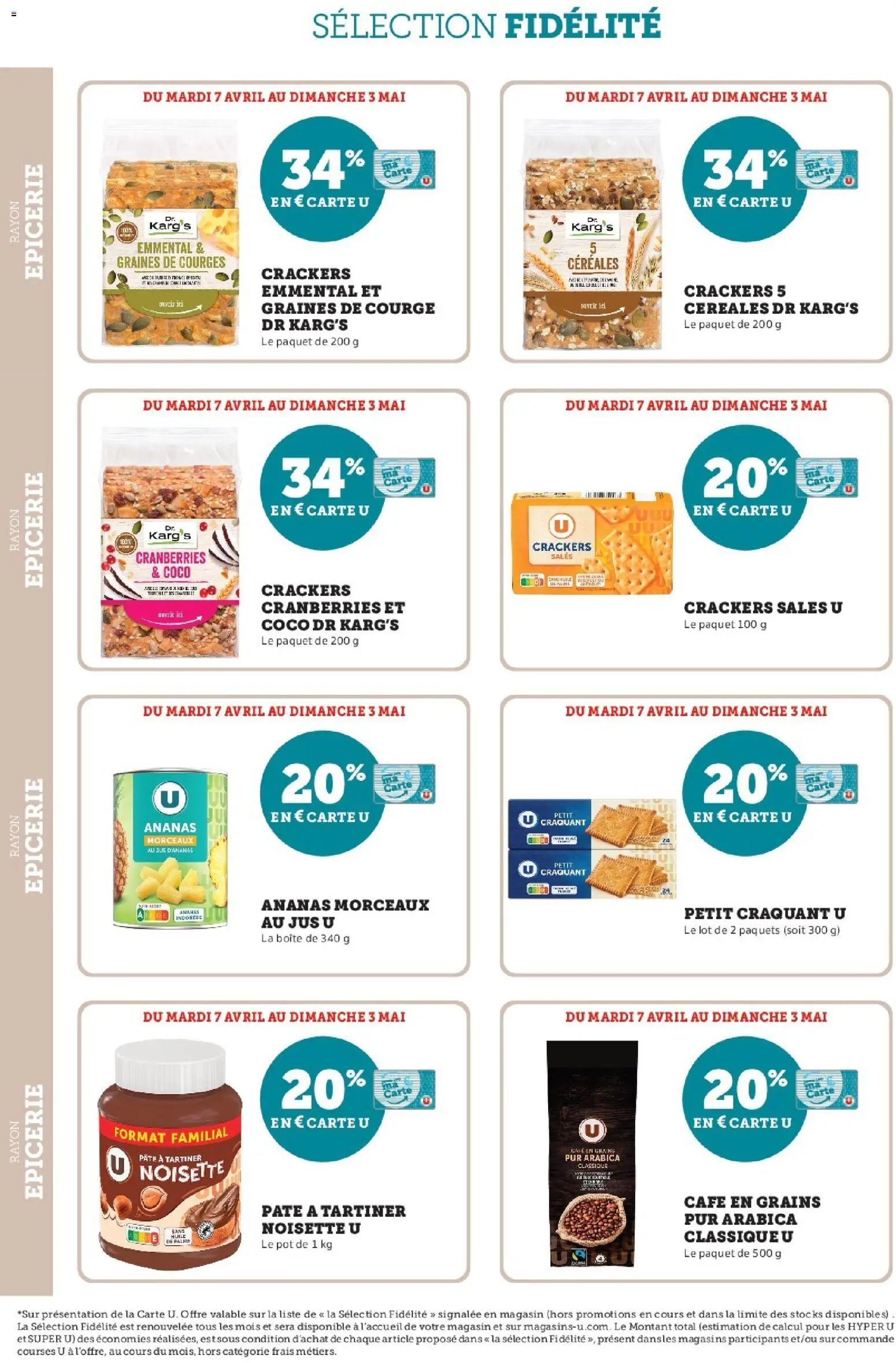 {H1} | Page: 18 | Produits: Noisette, Jus d'ananas, Huile, Café