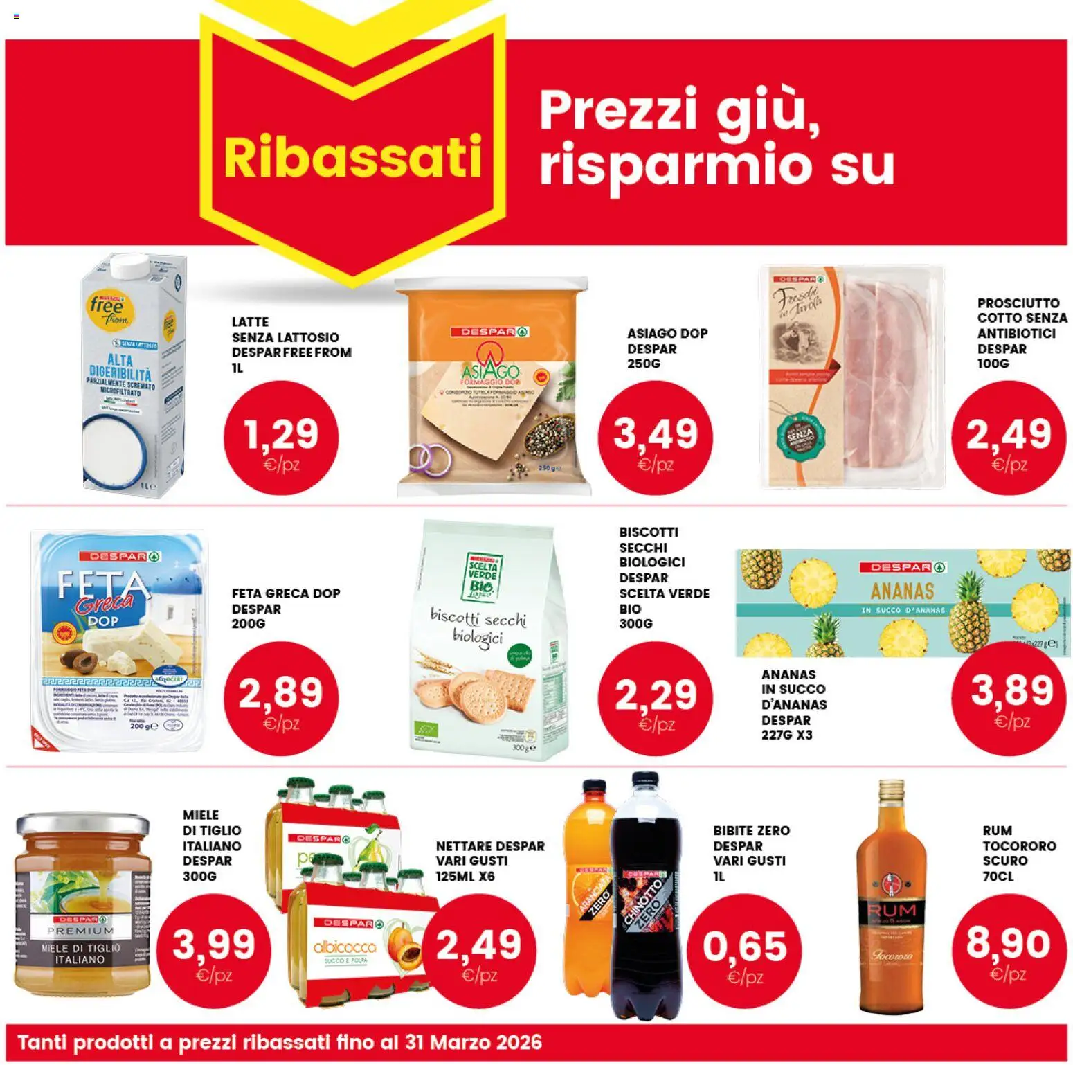 Volantino Interspar del 16.03.2026 | Pagina: 32 | Prodotti: Succo, Chinotto, Prosciutto, Ananas
