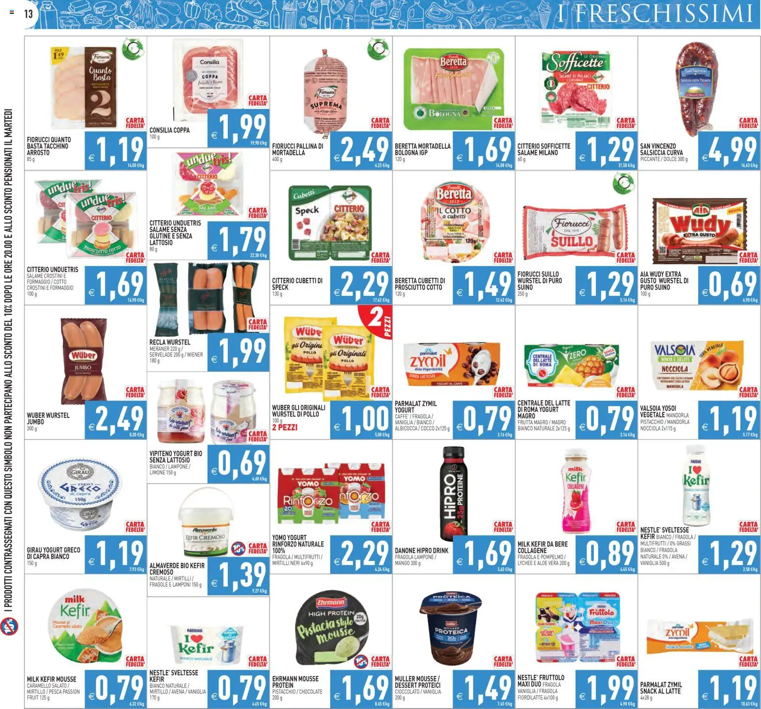 Volantino PIM Supermercati del 26.01.2026 | Pagina: 13 | Prodotti: Pompelmo, Frutta, Suino, Tacchino