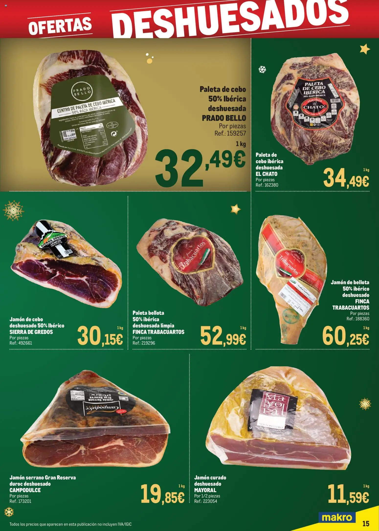 Makro - Precios Centro │ válido desde el 24.11.2025 | Página: 15 | Productos: Jamón serrano, Jamón