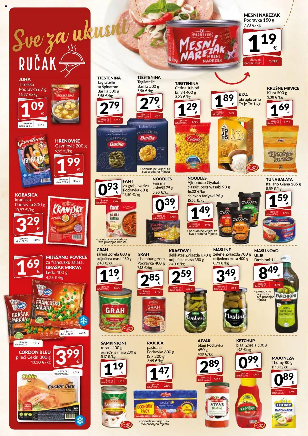 Bakmaz katalog | vrijedi od 23.10.2025 | Stranica: 4 | Proizvodi: Narezak, Ledo, Mrkva, Majoneza