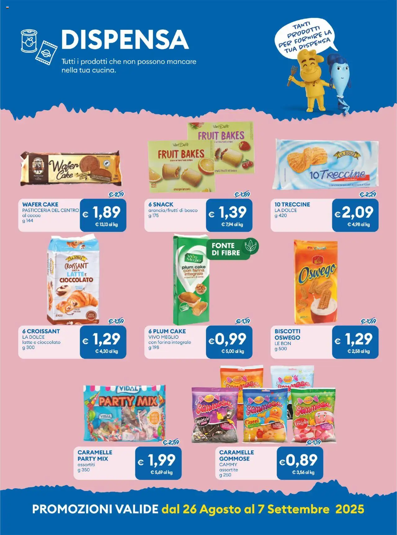 Volantino MD Discount del 26.08.2025 | Pagina: 18 | Prodotti: Caramelle, Croissant, Cacao, Terra