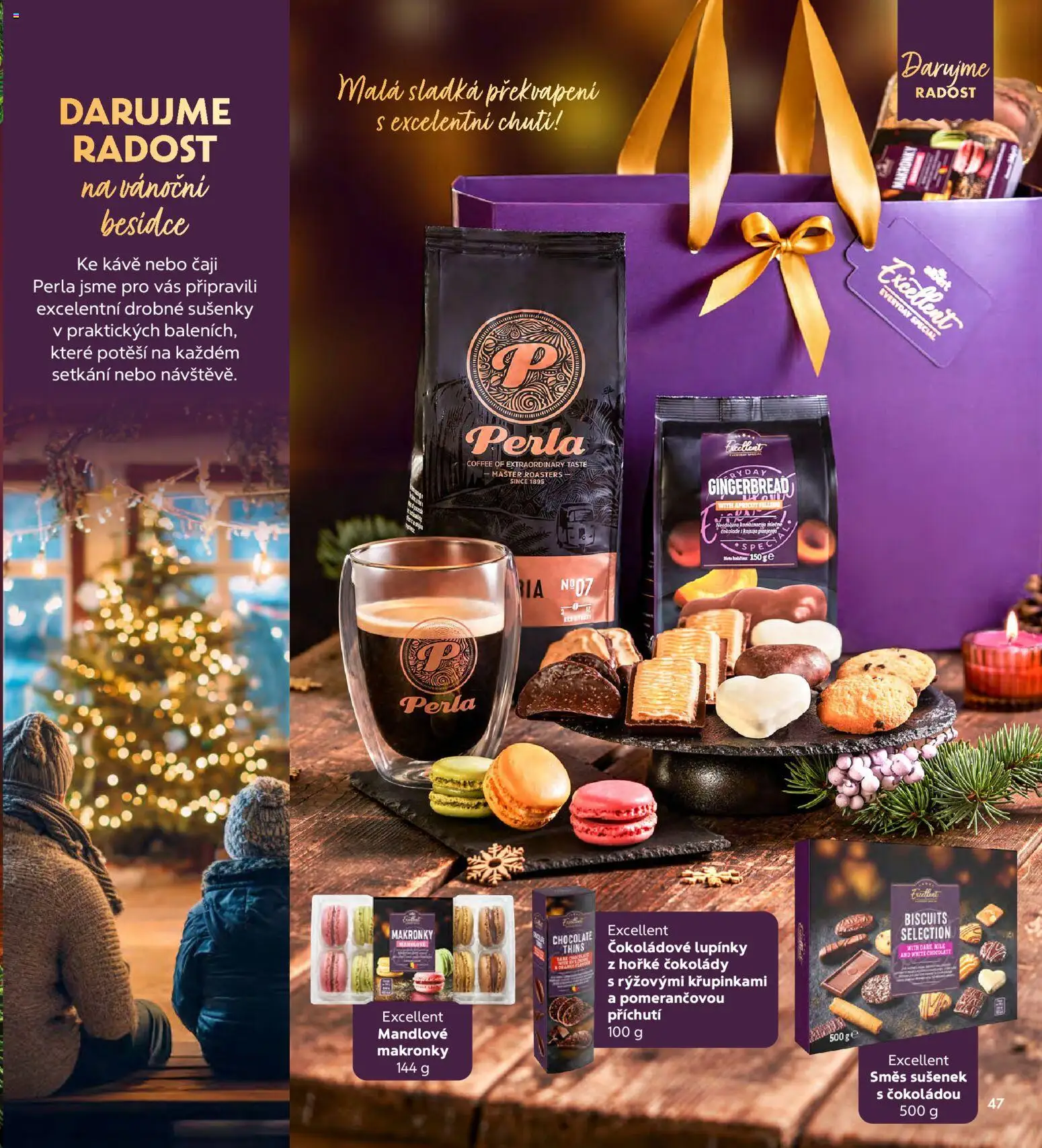Albert magazín od 01.12.2025 | Strana: 47 | Produkty: Makronky, Perla, Sušenky