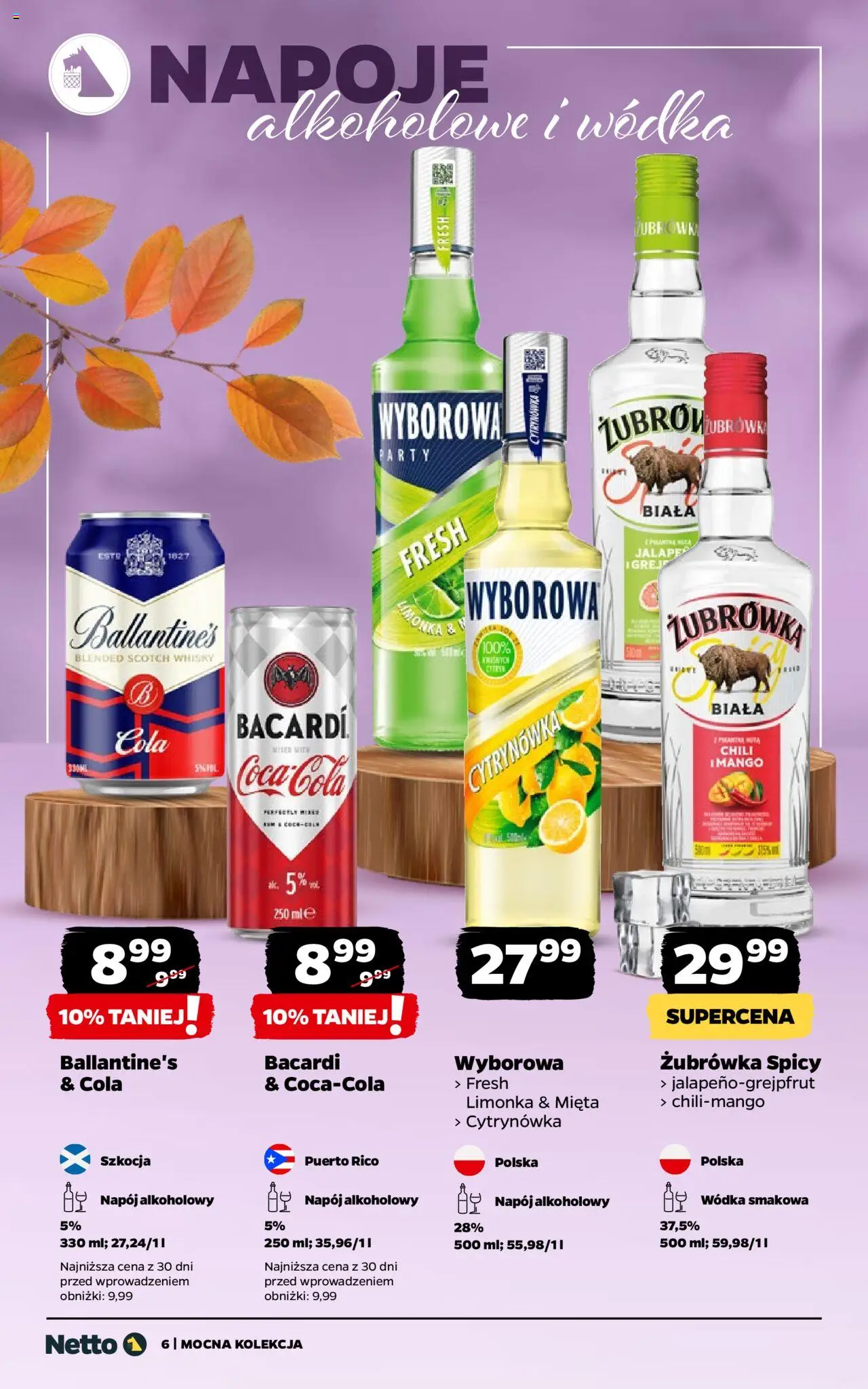 Netto gazetka - Alkohole mocne od 29.09.2025 | Strona: 6 | Produkty: Limonka, Żubrówka, Wódka, Whisky