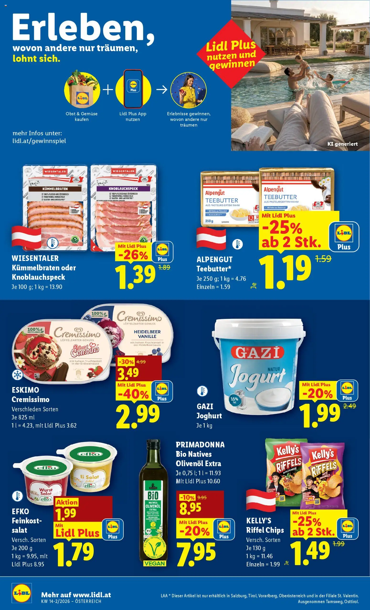 Lidl Flugblatt - Altenmarkt im Pongau, St. Johann im Pongau, Zell am See gültig ab 02.04.2026 | Seite: 18 | Produkte: Salat, Gemüse, Obst, Mango