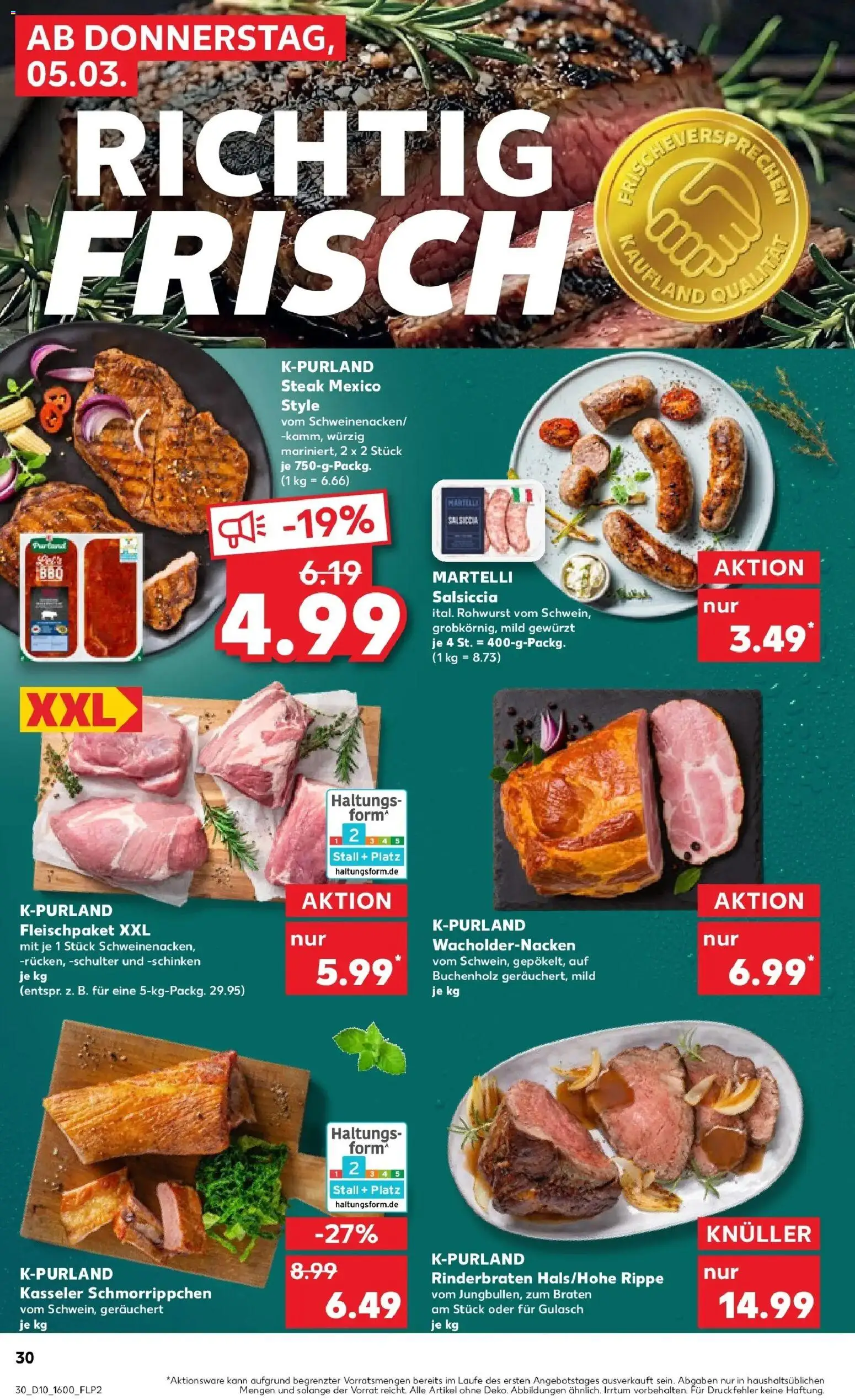 Kaufland Prospekt Straelen	 – gültig ab 02.03.2026 | Seite: 50 | Produkte: Rinderbraten, Gulasch, Schinken, Steak