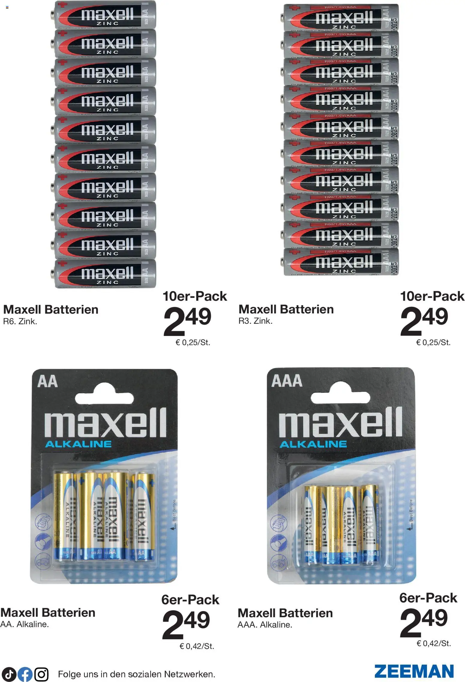 Zeeman Prospekt 	 – gültig ab 13.12.2025 | Seite: 19 | Produkte: Batterien