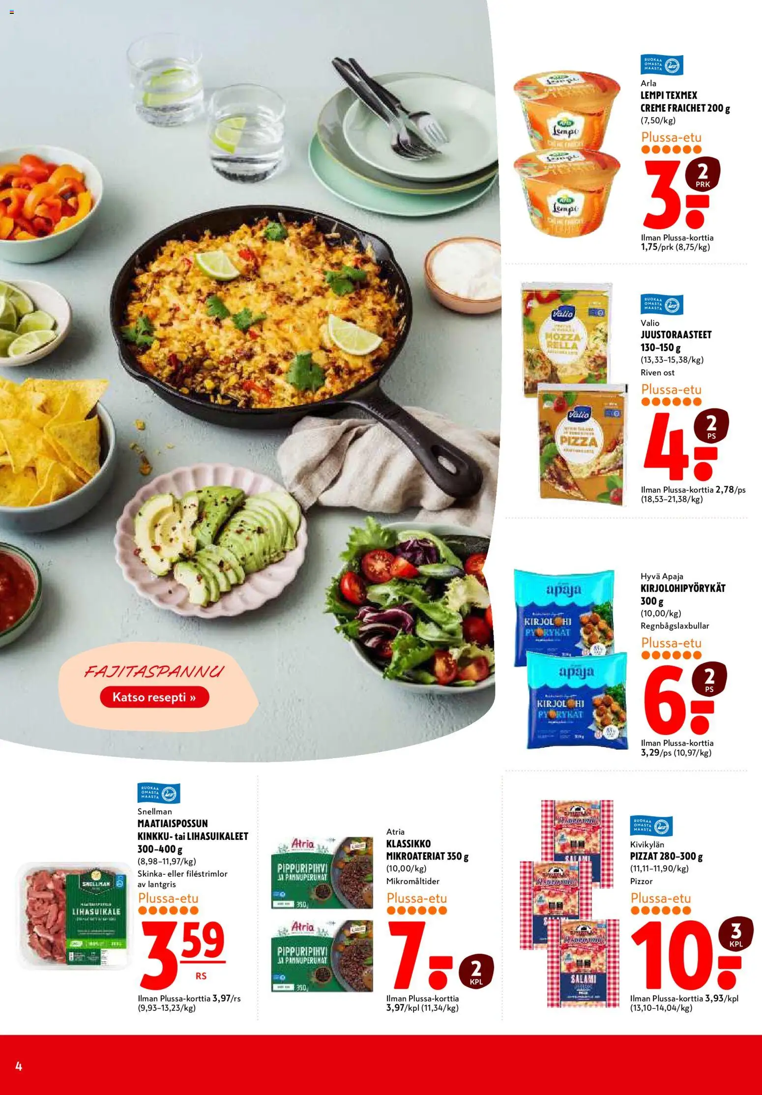 K-Citymarket tarjoukset – voimassa 09.03.2026 alkaen | Sivu: 4 | Tuotteet: Kinkku, Pizza