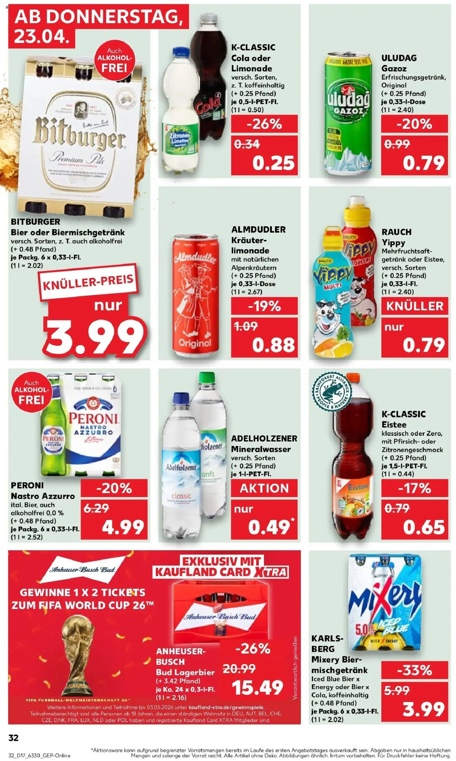 Kaufland Prospekt Helmstedt	 – gültig ab 23.04.2026 | Seite: 32 | Produkte: Cola, Energy, Limonade, Zitronen