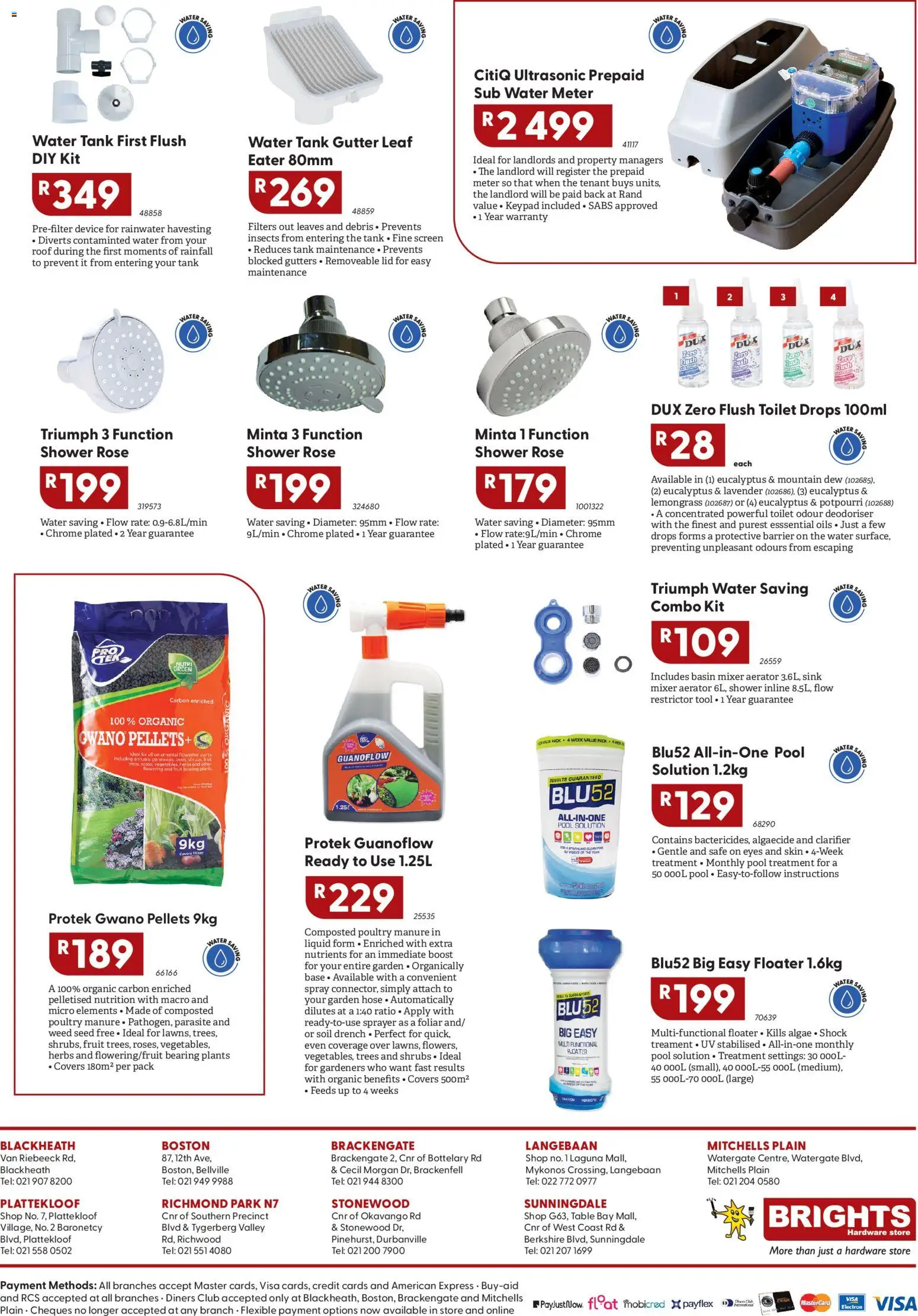 New Brights Hardware catalogue – valid from 17.04.2026 | Page: 2 | Products: Table, Toilet, Limpiador íntimo, Water