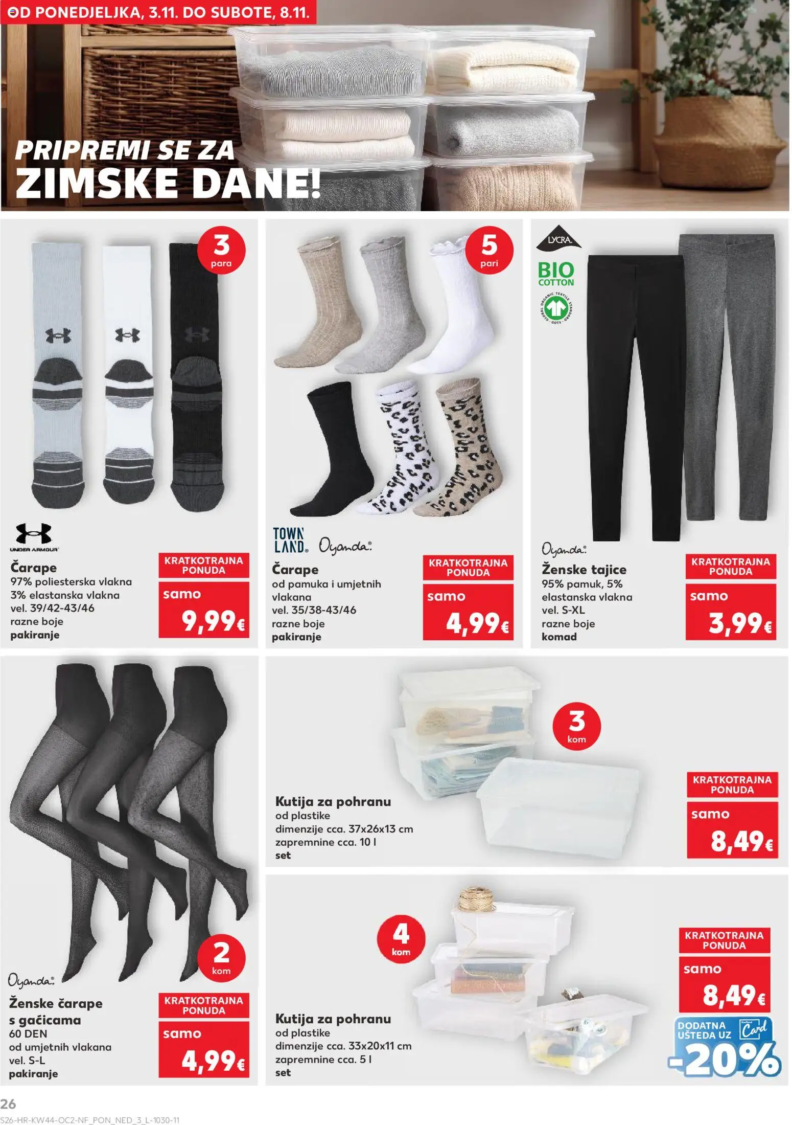 Kaufland katalog | vrijedi od 29.10.2025 | Stranica: 26 | Proizvodi: Kutija, Čarape, Tajice