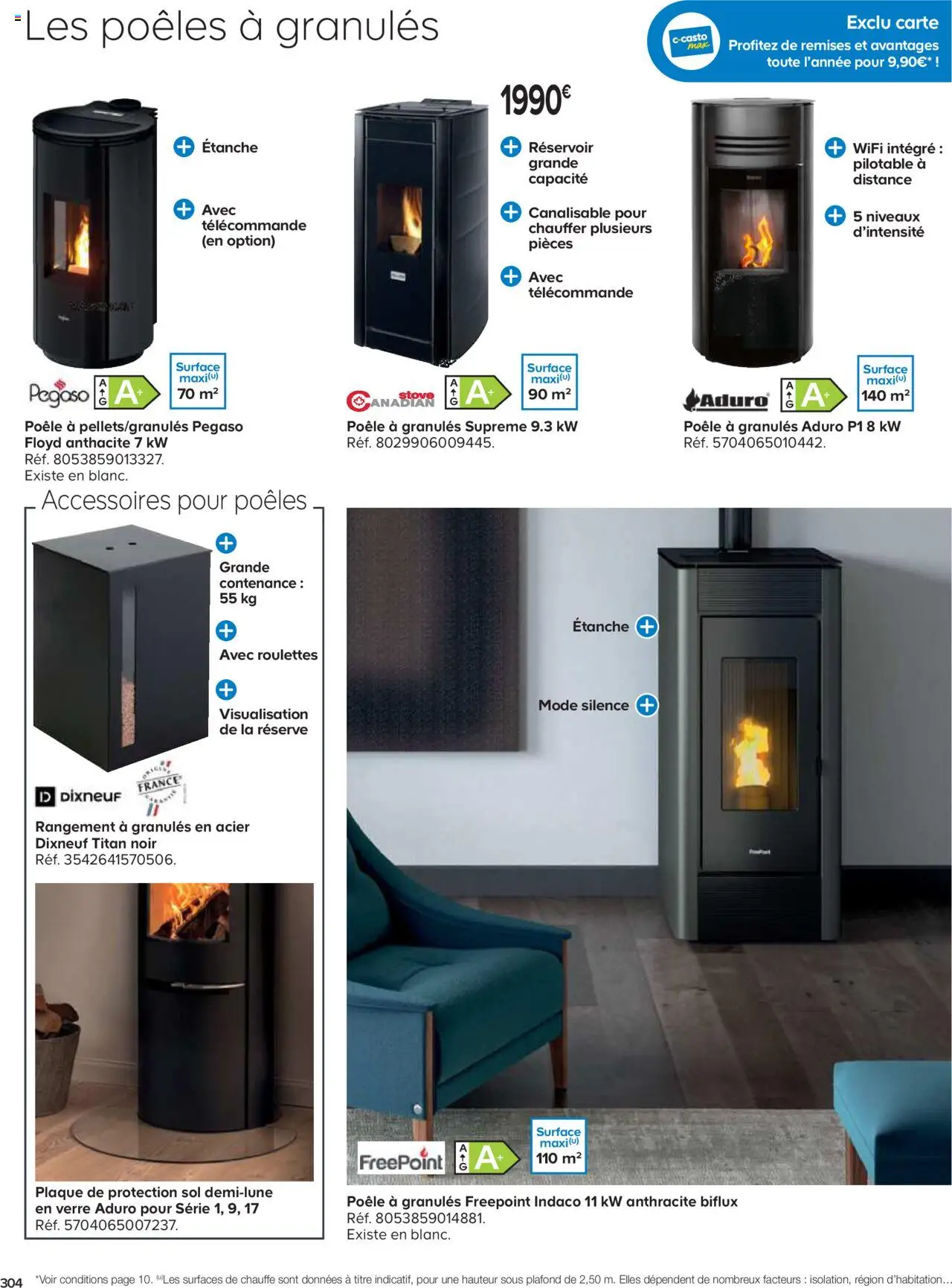 {H1} | Page: 304 | Produits: Poêle, Télécommande