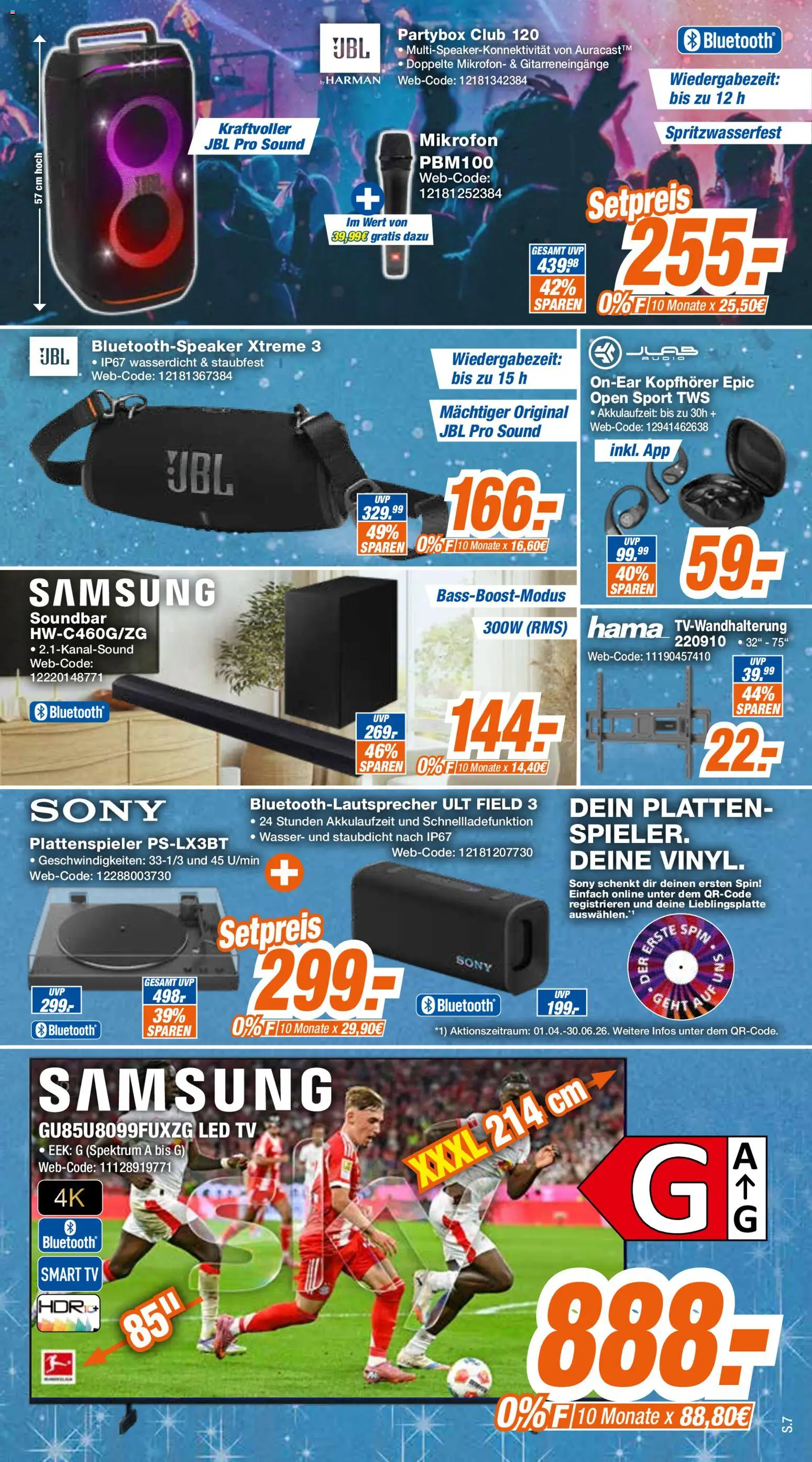 Expert Prospekt 	 – gültig ab 13.04.2026 | Seite: 7 | Produkte: Mikrofon, Sony, Smart TV, Soundbar