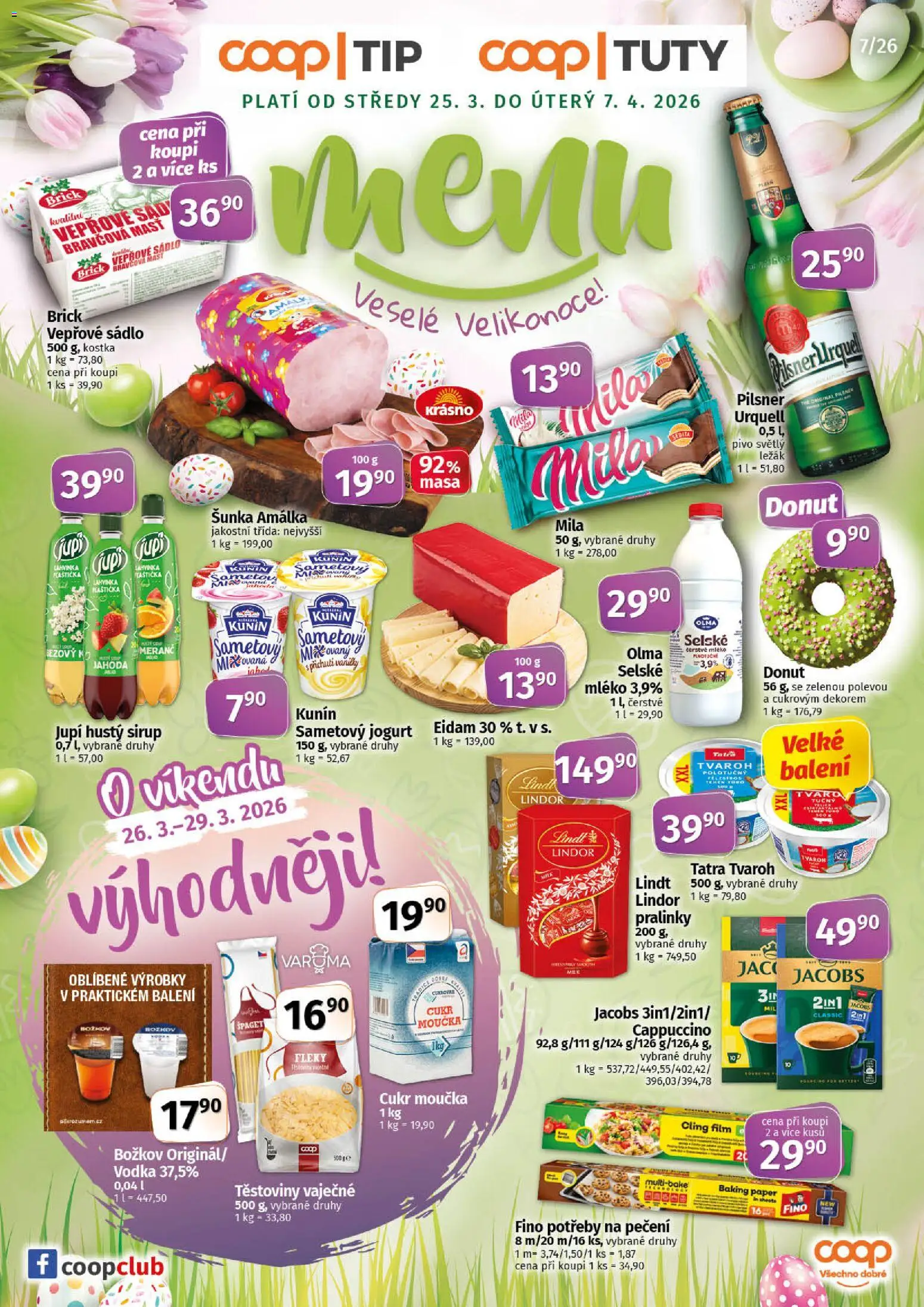 Coop leták - Tuty od 25.03.2026 | Strana: 1 | Produkty: Lindt, Eidam, Jupí, Lindt lindor