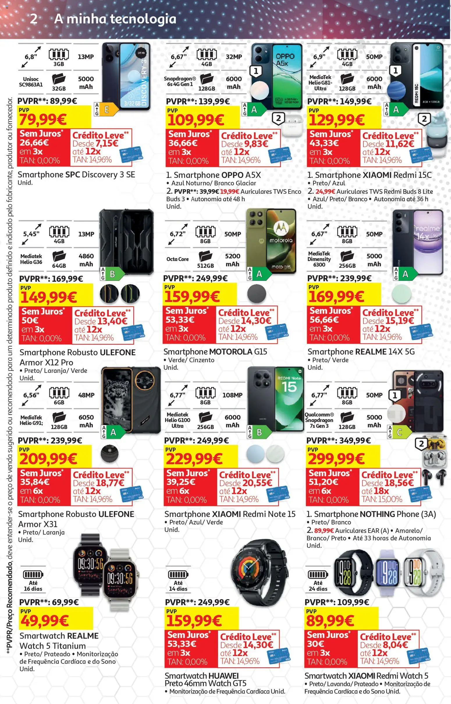 Auchan - Preços Redondos │ válido de 06.04.2026 | Página: 35 | Produtos: Smartphone, Smartwatch