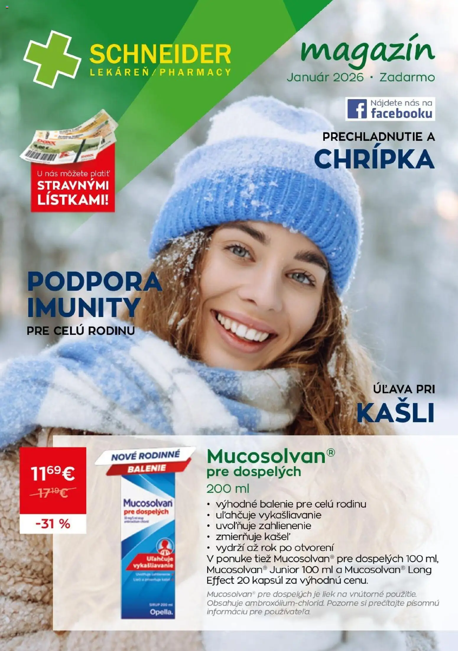 Nové Schneider lekáreň akcie – leták je platný od 01.01.2026 | Strana: 1