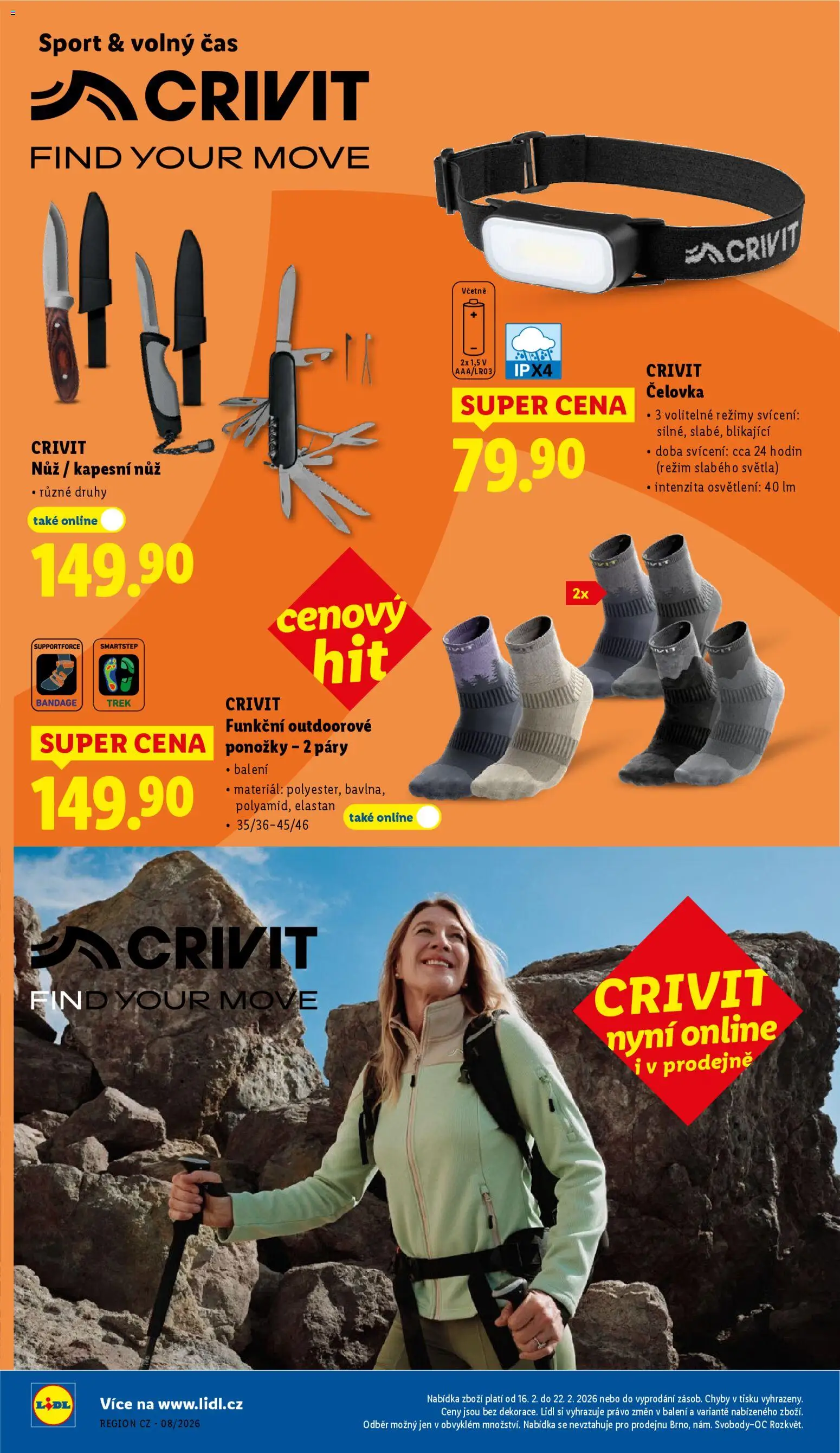 Lidl leták od 16.02.2026 | Strana: 36 | Produkty: Ponožky, Nůž