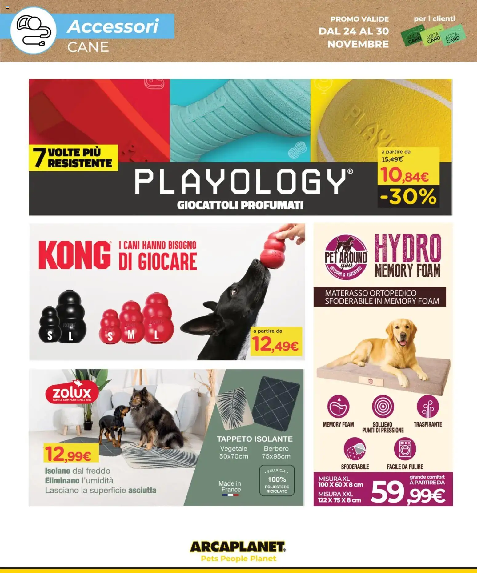Volantino Arcaplanet del 24.11.2025 | Pagina: 34 | Prodotti: Materasso, Tappeto