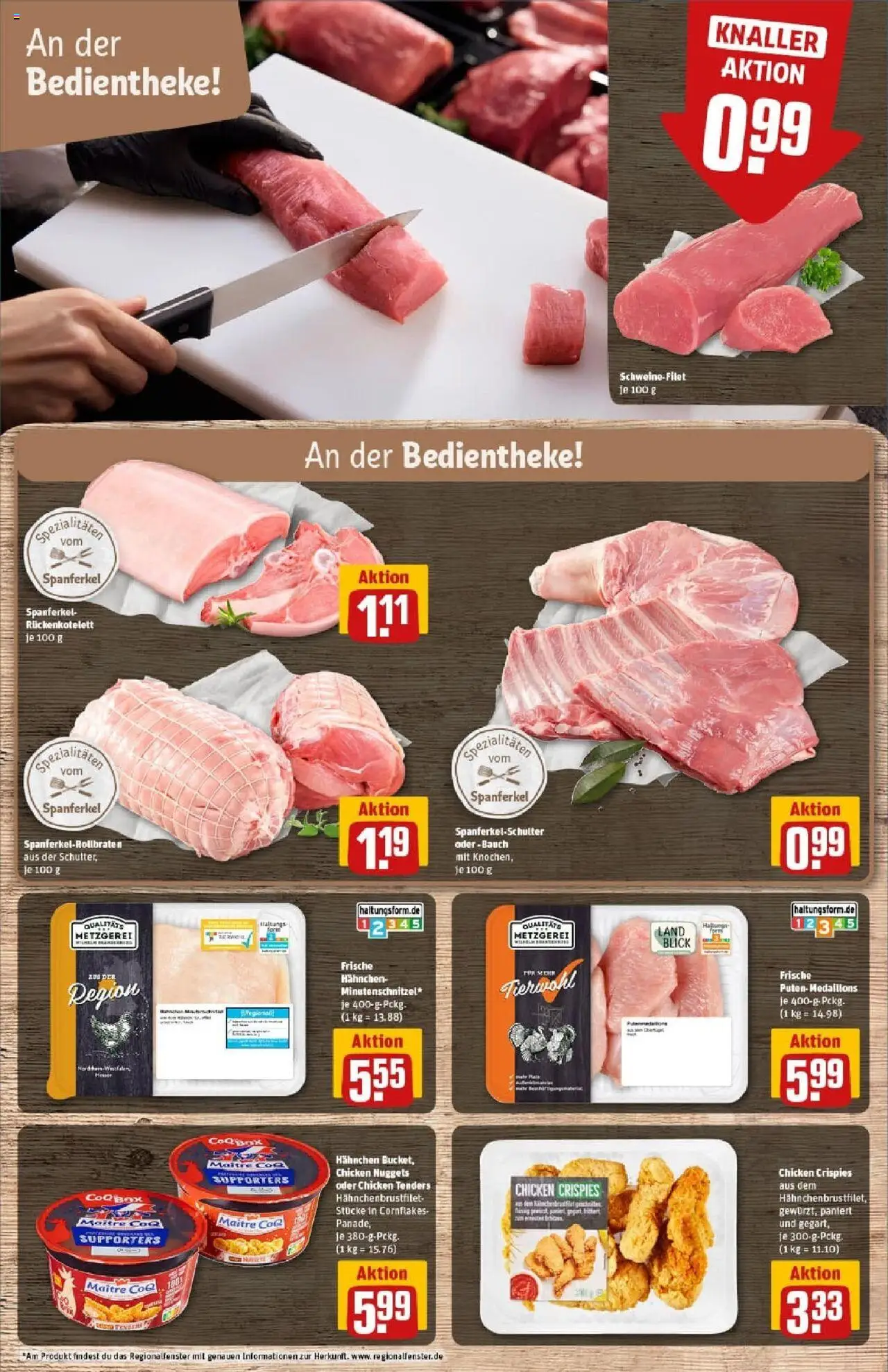 Rewe prospekt Bielefeld	 – gültig ab 19.10.2025 | Seite: 10 | Produkte: Hahnchen, Schweinefilet