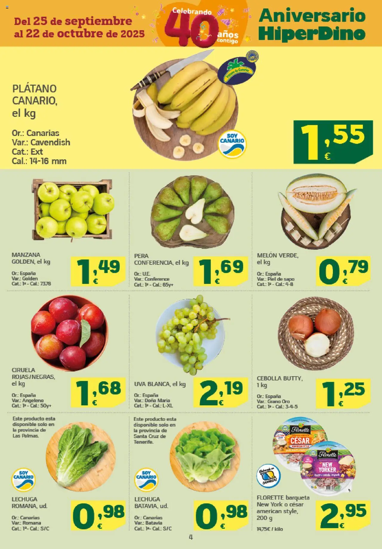 HiperDino folleto │ válido desde el 09.10.2025 | Página: 4 | Productos: Φορτιστής, Manzana, Παγωμένο τσάι