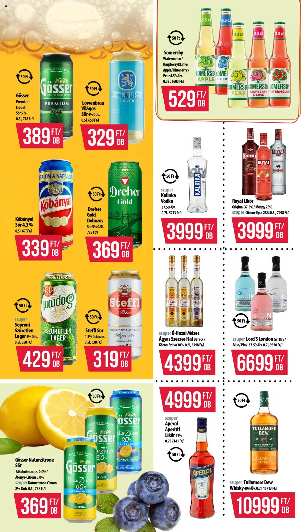 COOP akciós ujság - amely érvényes a következő dátumtól: 12.06.2025 | Oldal: 10 | Termékek: Meggy, Cider, Dobozos sör, Gin