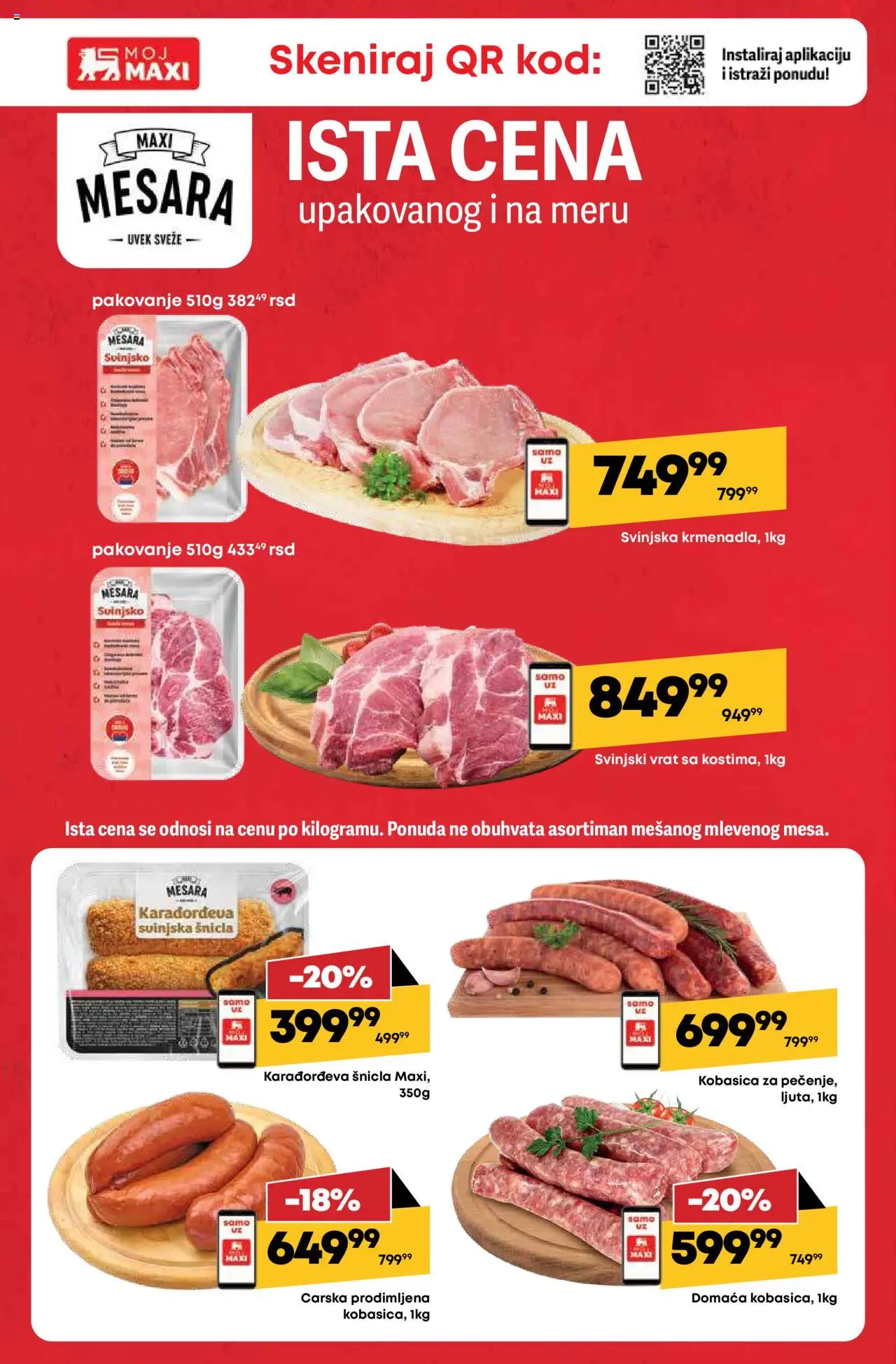 Tempo katalog - važi od 14.08.2025 | Strana: 13 | Proizvode: Svinjski vrat, Pakovanje, Kobasica