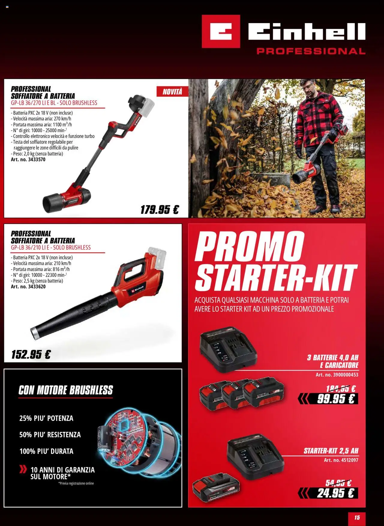 Volantino Einhell del 01.10.2025 | Pagina: 15 | Prodotti: Batteria, Batterie