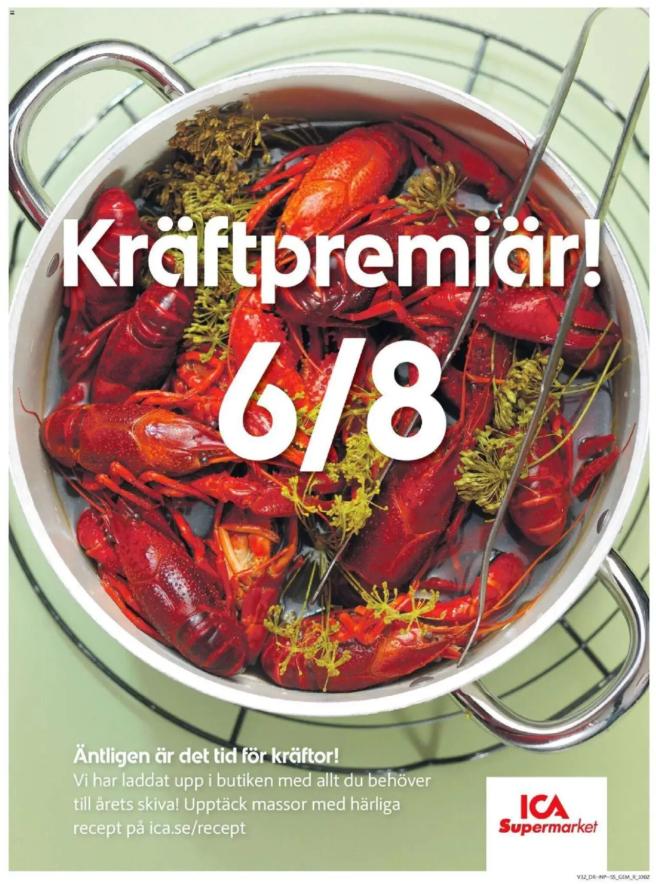 ICA Supermarket reklamblad aktuell från 04.08.2025 | Sida: 7 | Produkter: Kräftor