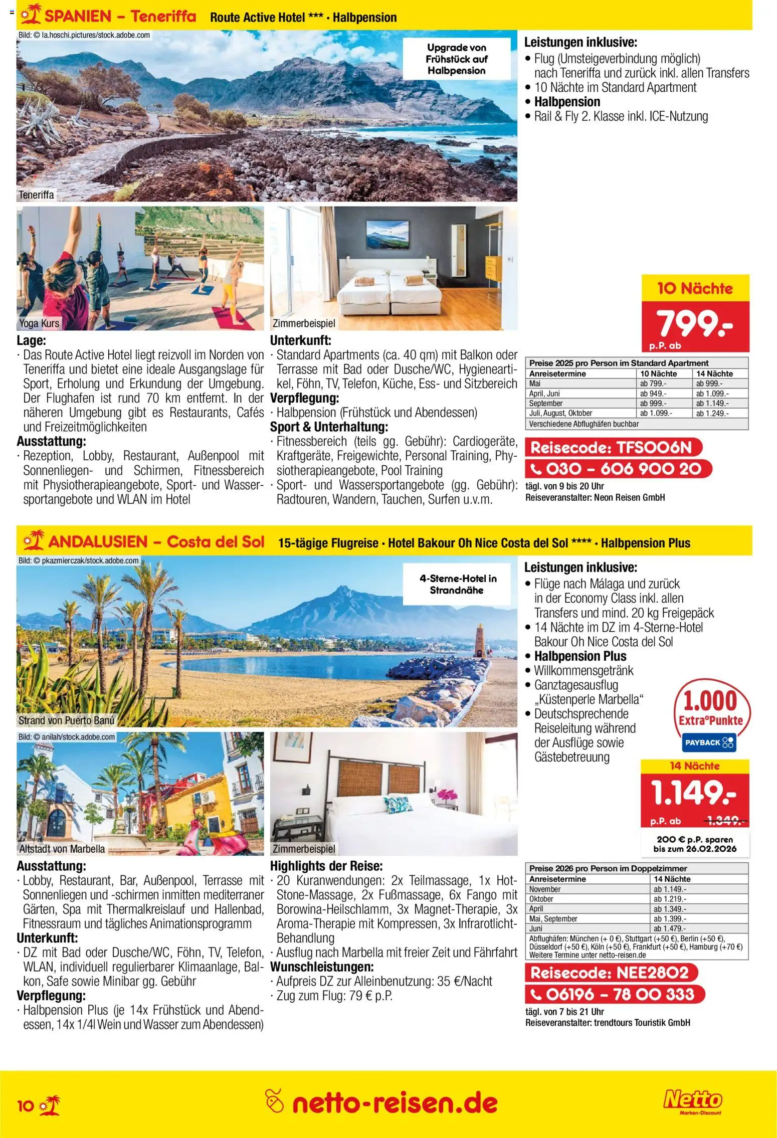 Netto Reisen Prospekt 	 – gültig ab 29.01.2026 | Seite: 10 | Produkte: Bad, Wasser, Wein, Uhr