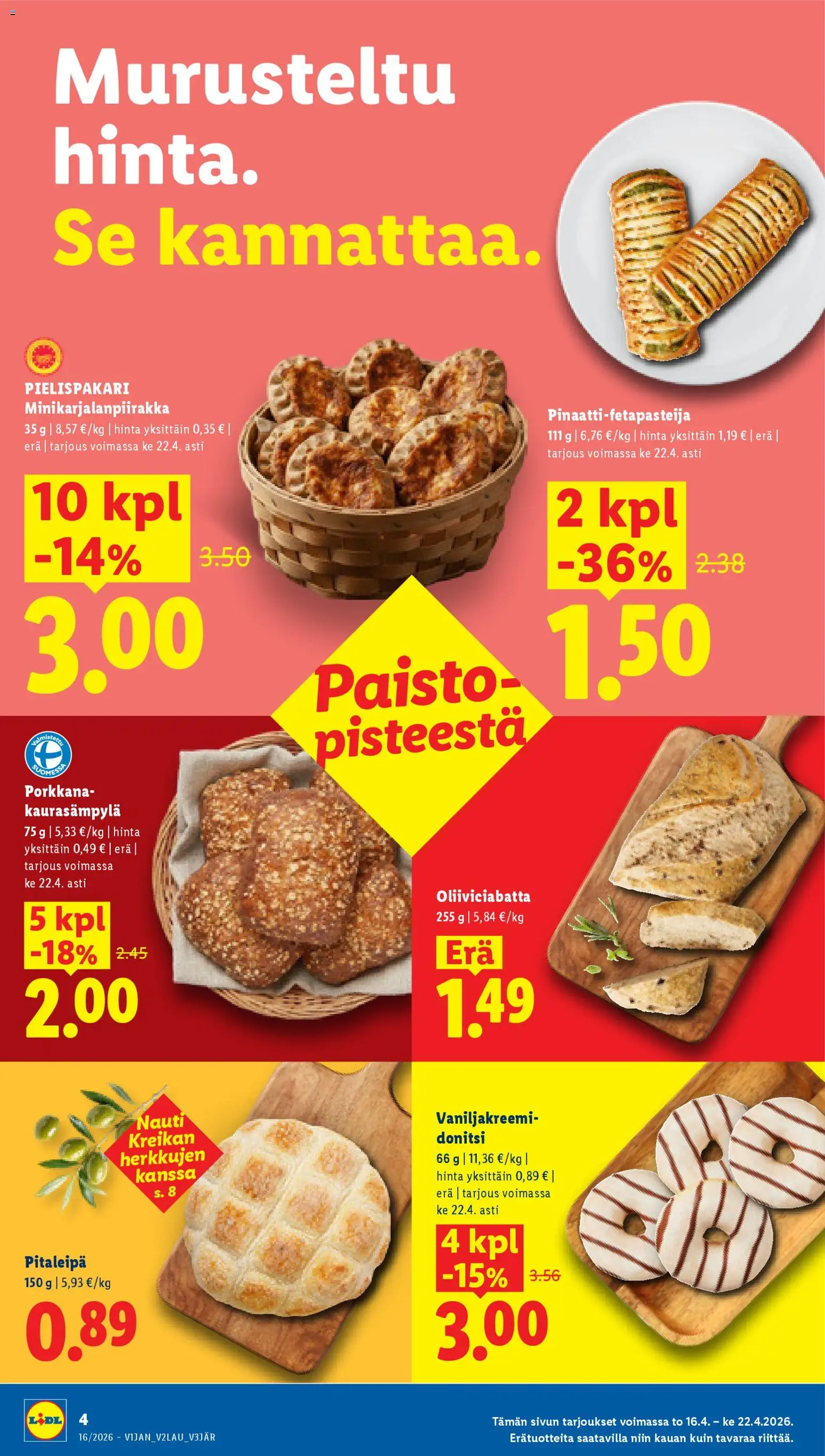 Lidl tarjoukset - Tampere – voimassa 16.04.2026 alkaen | Sivu: 5 | Tuotteet: Porkkana